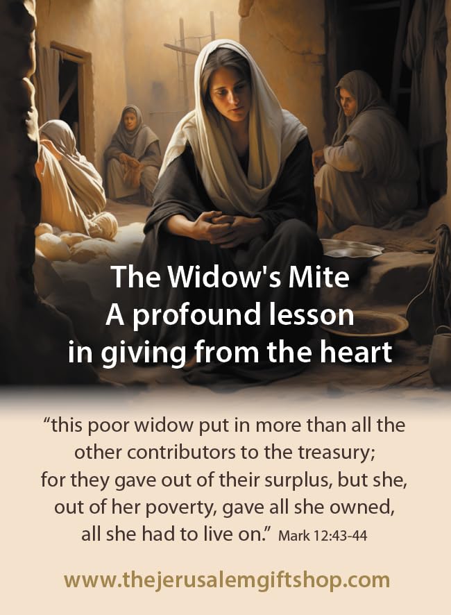 Wise Virgin Herodian Oil Lamp With Widow'S Mite Coin Replica - A Profound Message In Giving From The Heart. Unique Christian Gift Of Faith And Heritage.