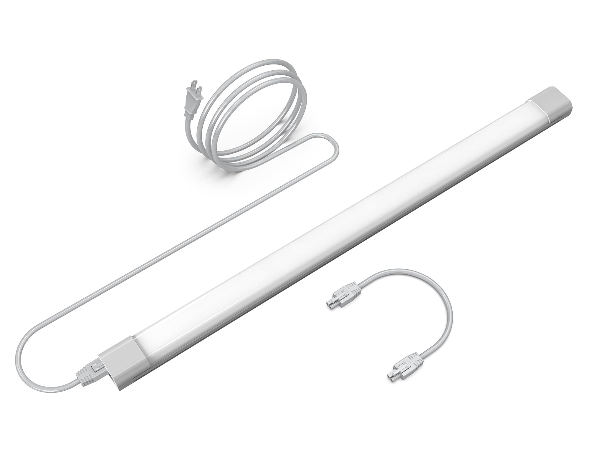 Snyloe 24'' Plug-in LED Under Cabinet Lights, 12.5W 1000LM 3000K, Dimmable Kitchen Lighting, Easy Install with 5FT Power Cord an