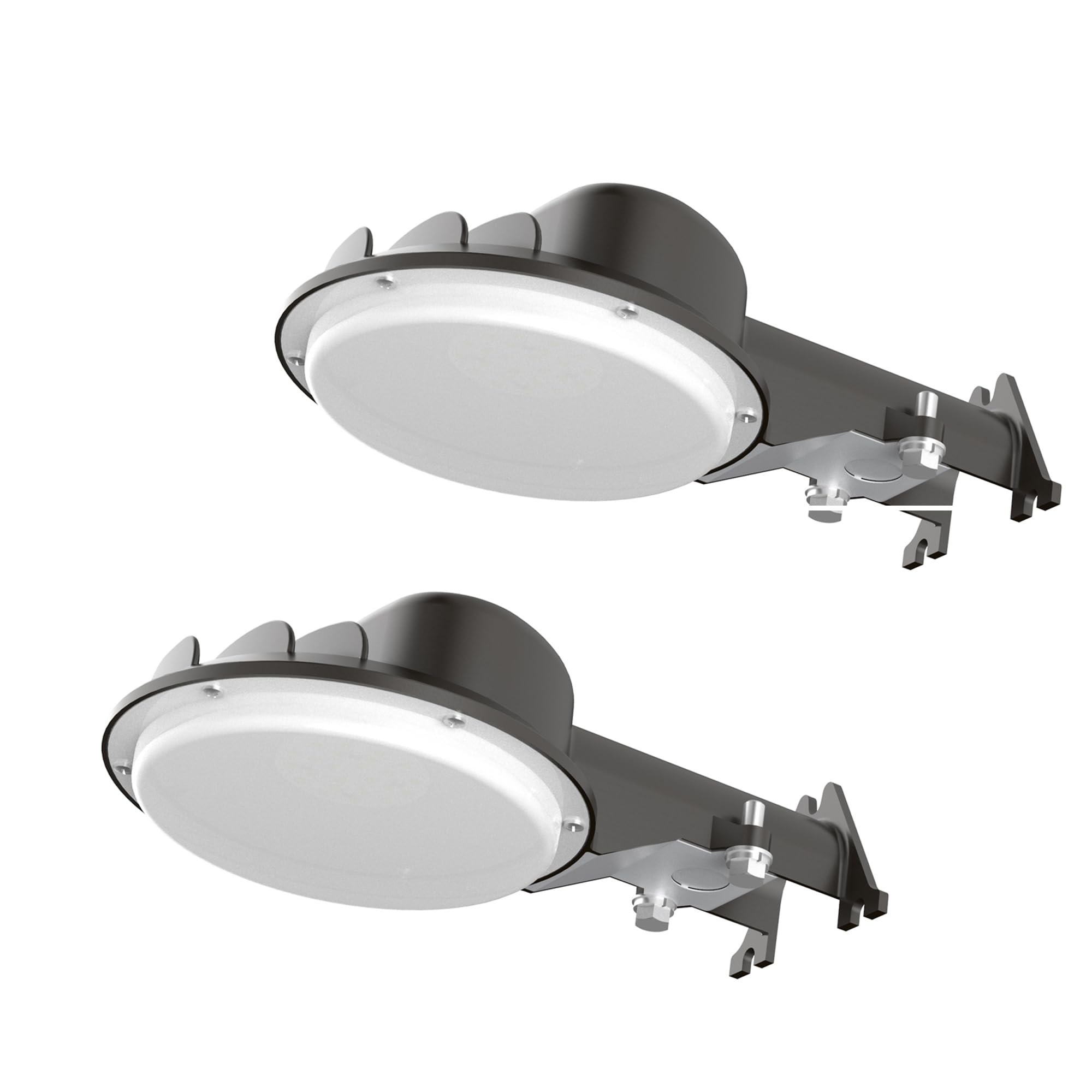 Led Barn Light 55W Dusk To Dawn Yard Lighting With Photocell Ul Listed Led Security Light Dark Sky Frindly Full Cut-Off Light For Barns Garage Yard Warehouse 4000K 5500Lm 120Vac Dark Bronze 2 Pack