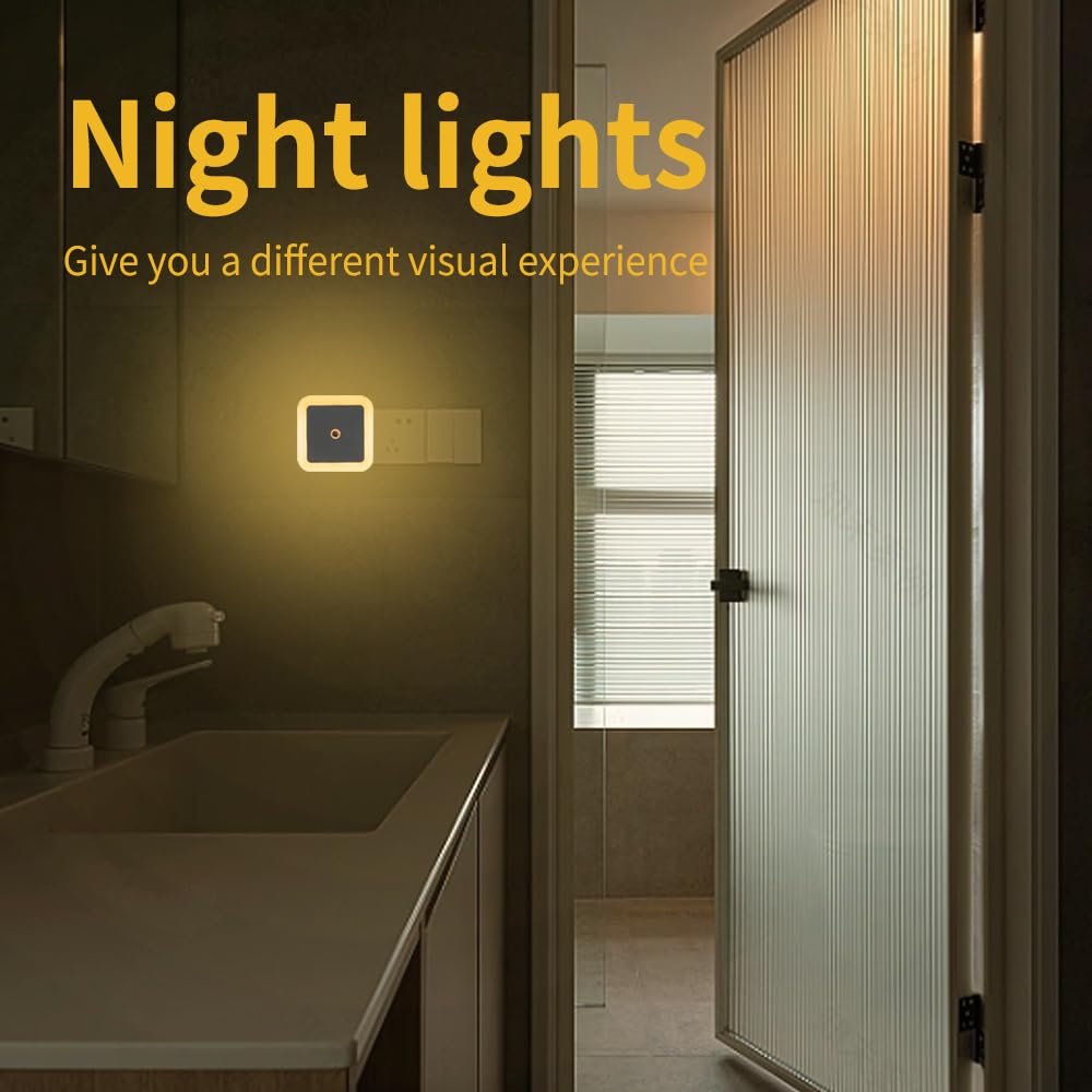 Hplvetoys Night Lights Plug Into Wall,Dusk-To-Dawn Sensor With Automatically Turn On And Off Night Light Bedroom,Bathroom,Stairs