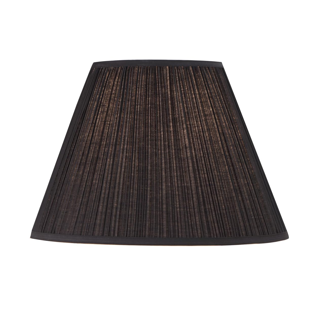 Aspen Creative 33144, Mushroom Shaped Pleated Traditional Spider Construction Lamp Shade, Black, 9&quot; Top X 18&quot; Bottom X 13&quot; Slant Height