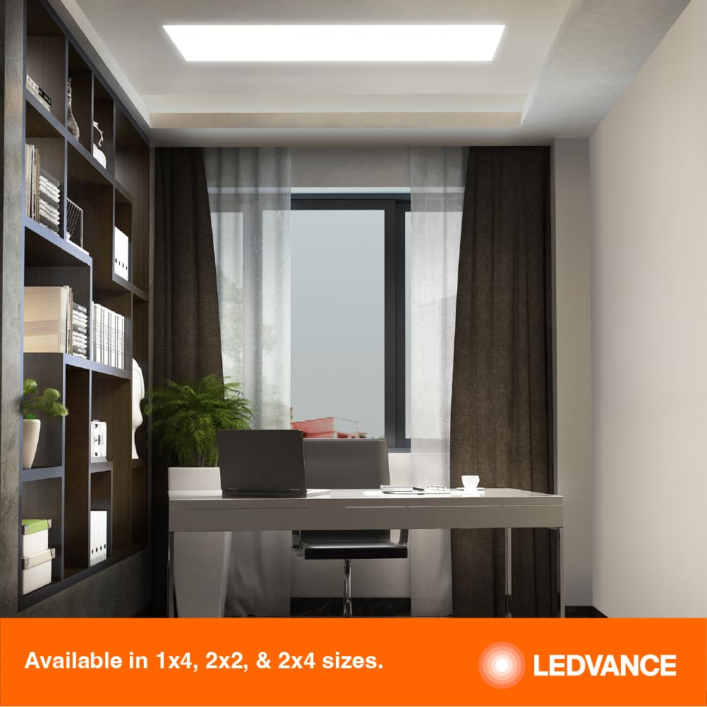 LEDVANCE 2x4 LED Flat Panel Light, 30W/35W/45W, Dimmable, Selectable Color 3500K/4000K/5000K