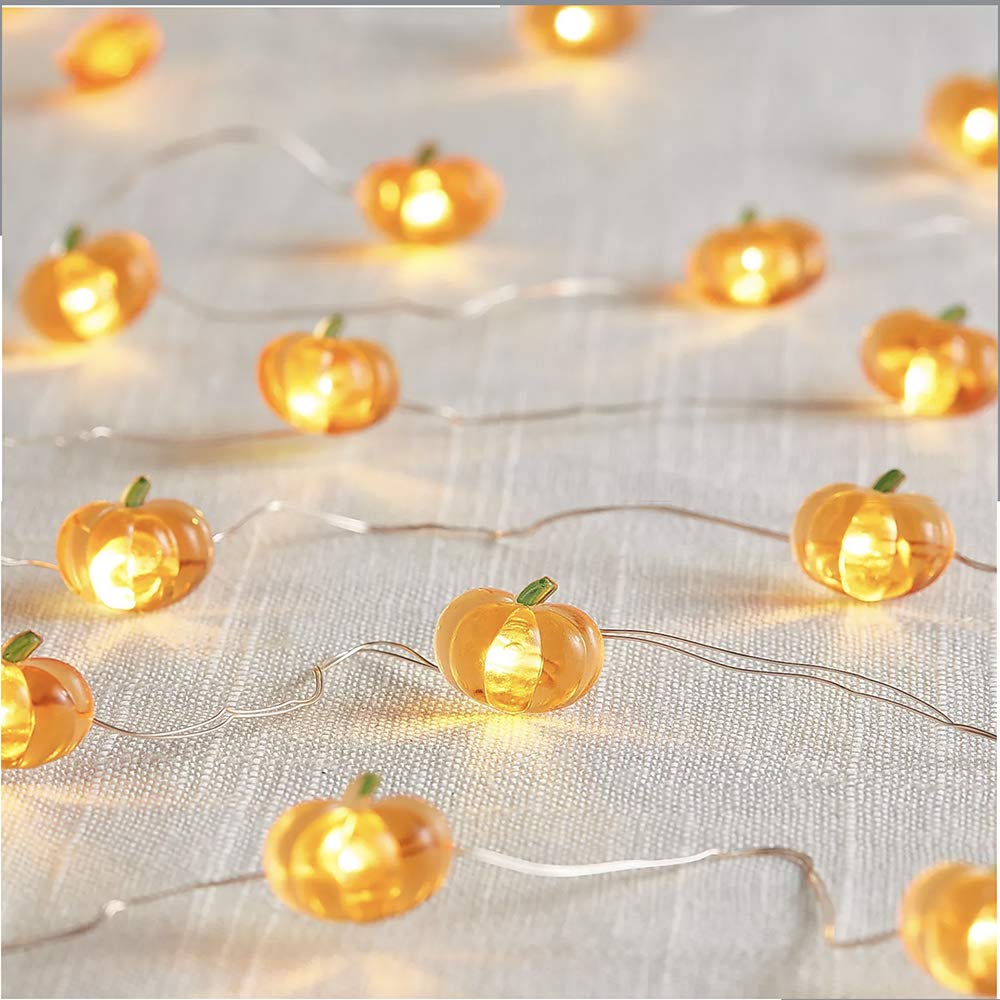 MIYA LIFE Fall Fairy Lights Cute String Lights with Thanksgiving Decor Fall Garland with Lights Battery Operated for Fall Lights Indoor Decoration (Pumpkin Fairy)