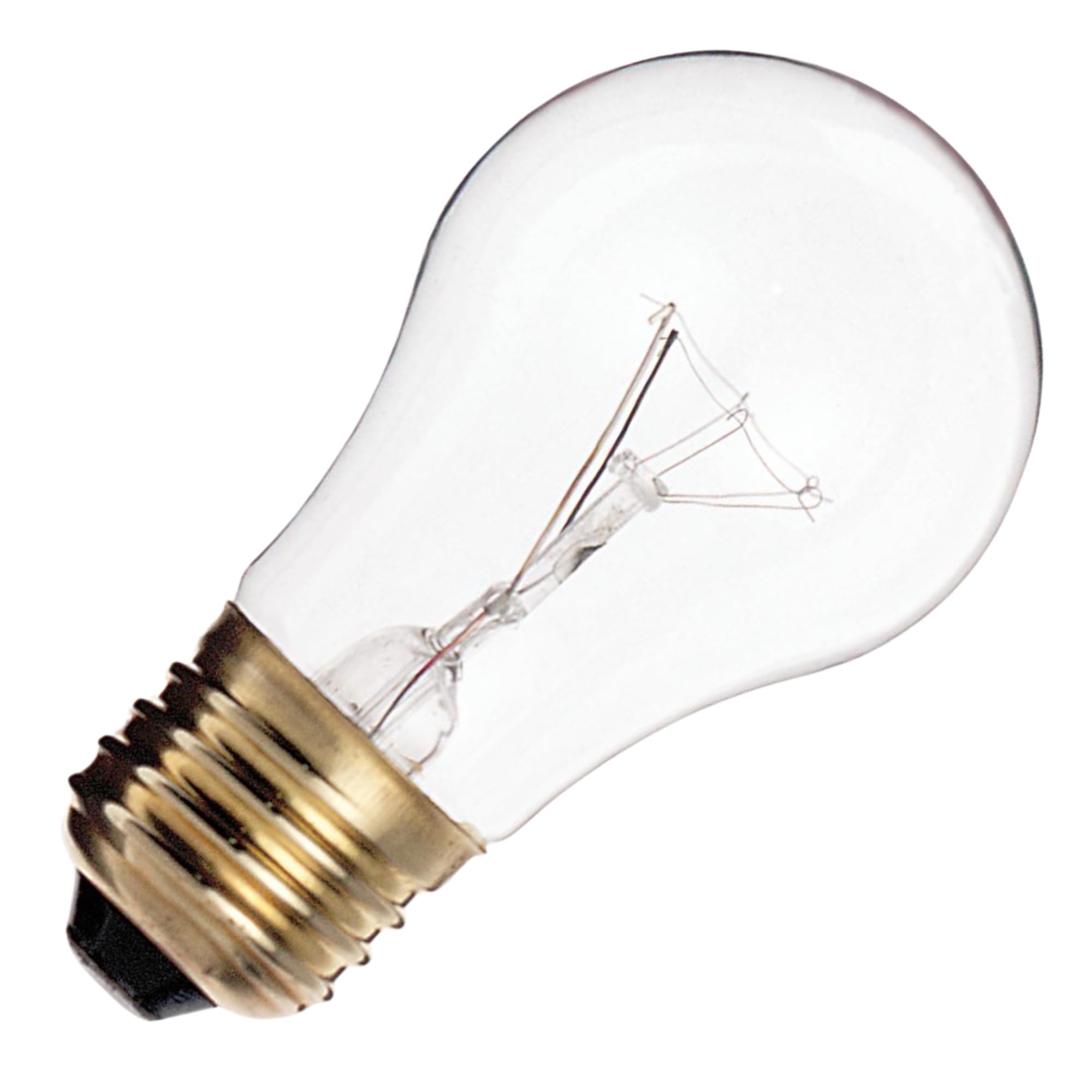 Satco S3720 A15 Incandescent Appliance Bulb, 40W, 130V/120V, E26 Medium Base, Clear Finish, Dimmable, 2500H Lifespan, 2700K Warm