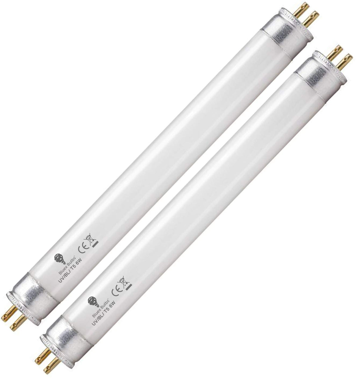 2 Pack 6 Watt Replacement Bulbs F6T5/Bl Fluorescent Tube G5 Base 9 Inc ...