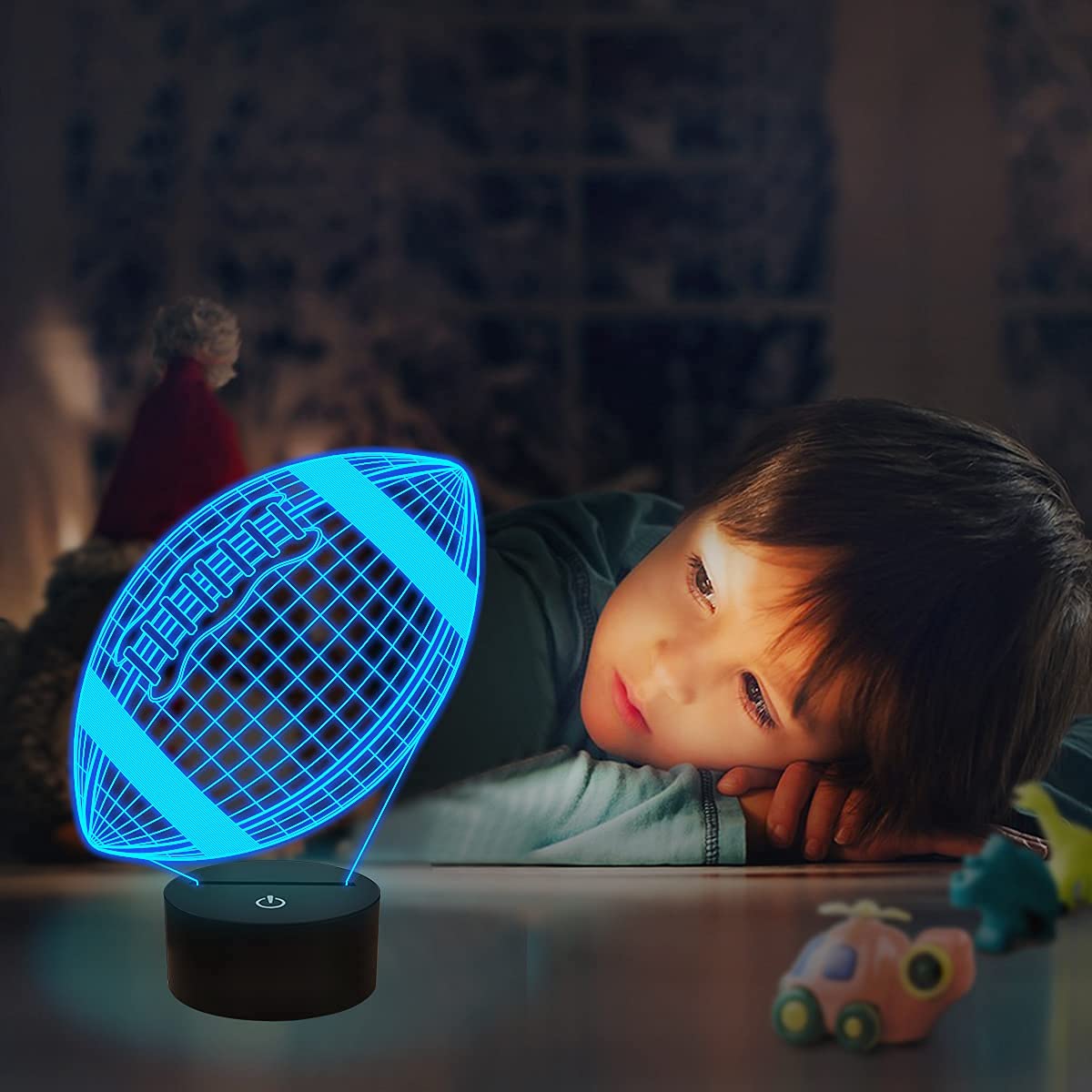 Fullosun 3D Football Night Light With Remote, 16 Colors - Creative Kids' Bedroom Decor