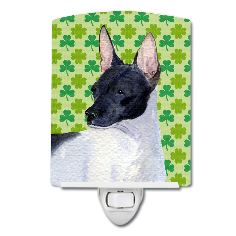 Carolines Treasures Ceramic Night Light, Rat Terrier Portrait, UL-Certified, 6x4x3in, Multicolor, Model SS4411CNL