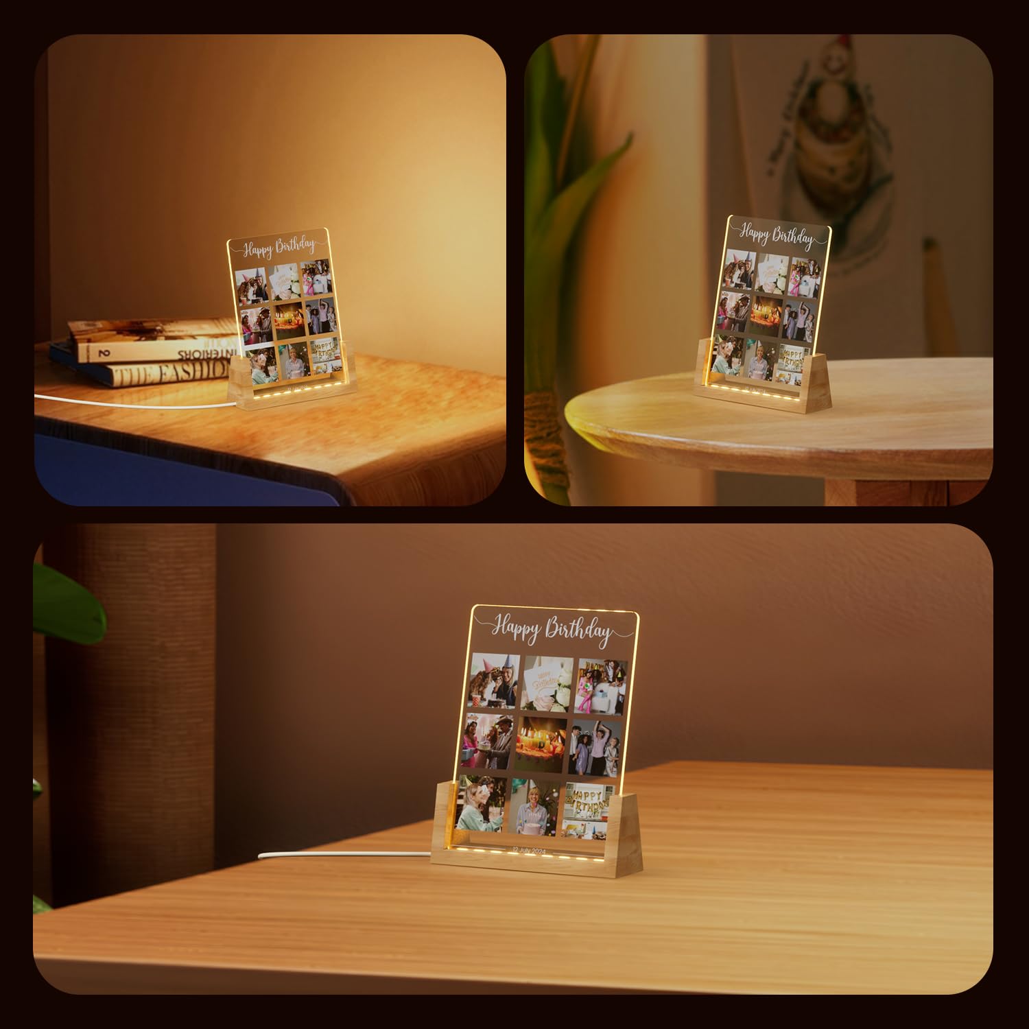 Ecavboc Personalized Photo Gifts Unique For Women & Men, Personalized Birthday Gifts Picture Frames With Photos, Custom Photo Fr