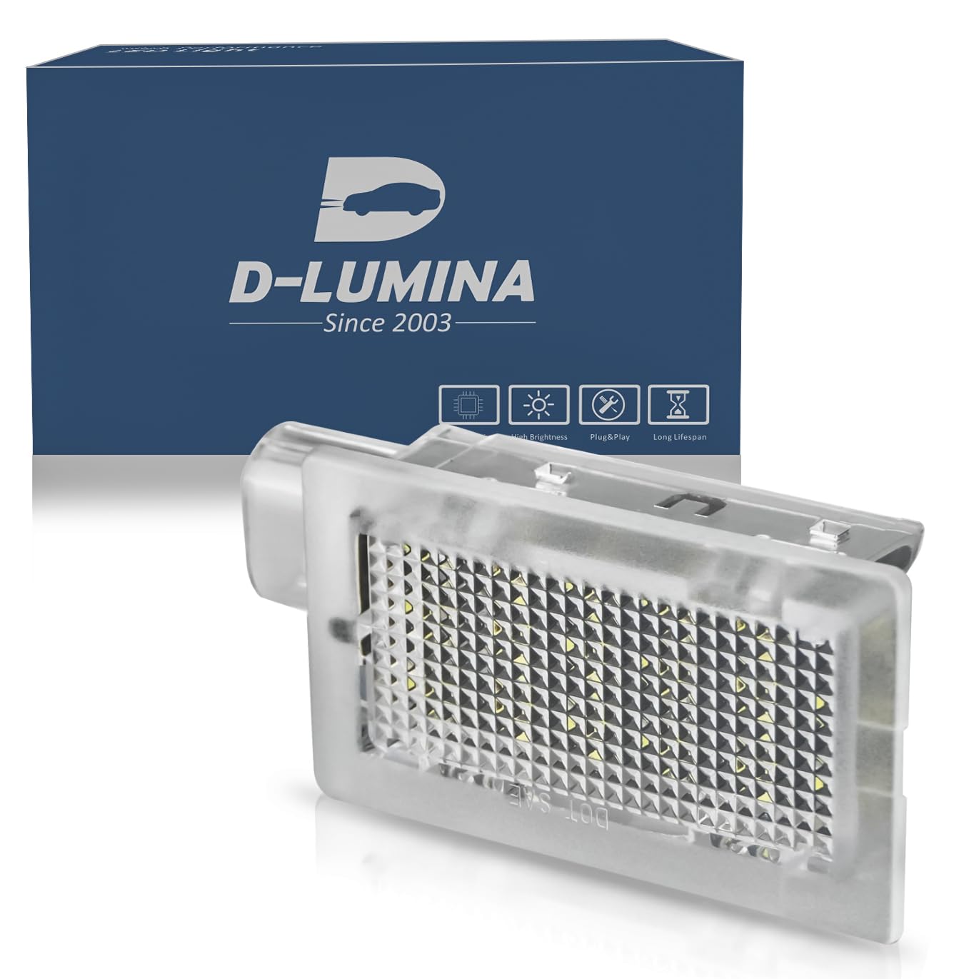 D-Lumina Led Trunk Cargo Area Light Lamp Assembly For 2005-2014 Fo-Rd Mustang Gen5, Edge Explorer Fusion Crown Victoria, Powered