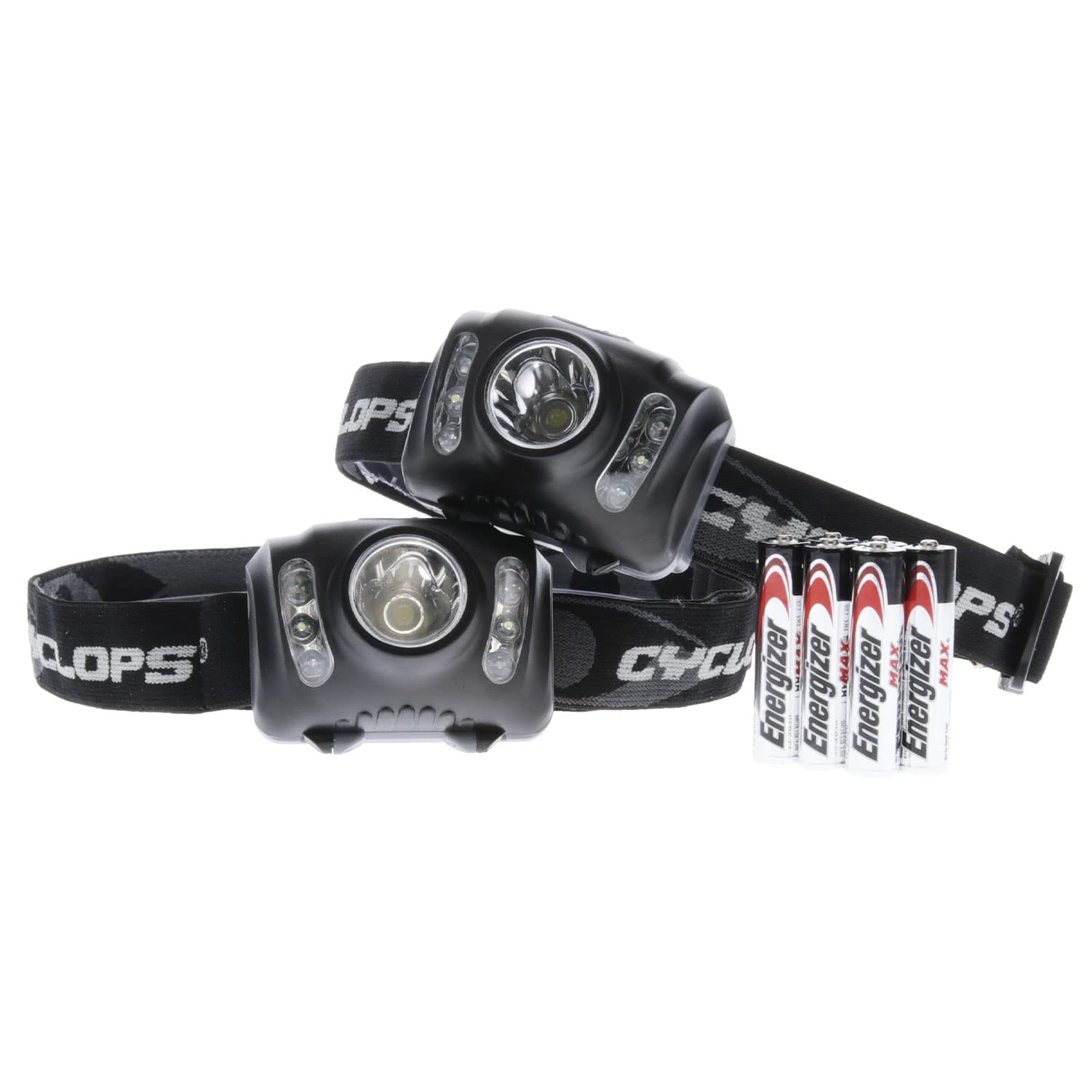 Cyclops 210 Lumen Headlamp, Tactical Durable Lightweight Compact Adjustable Stretch Headband Bright 3 Color Led Headlight, Aaa B