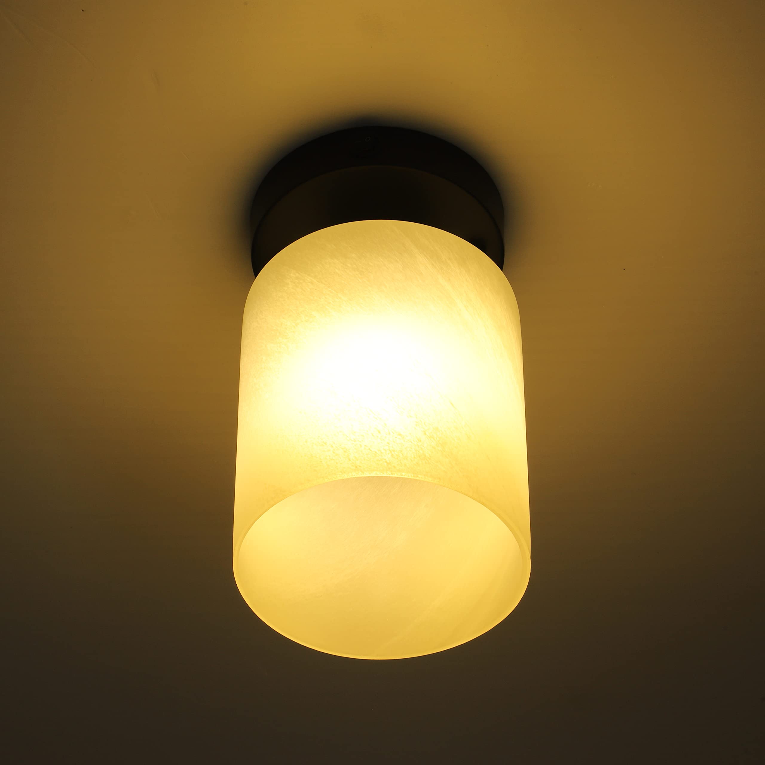 Maichis Decorative 12V Rv Interior Light Fixture With On&Off Switch, Led Pendent Dining-Room Lamp (Bulb Included), Alabaster Glass Shade, 12Volt Interior Light For Rv Motorhome