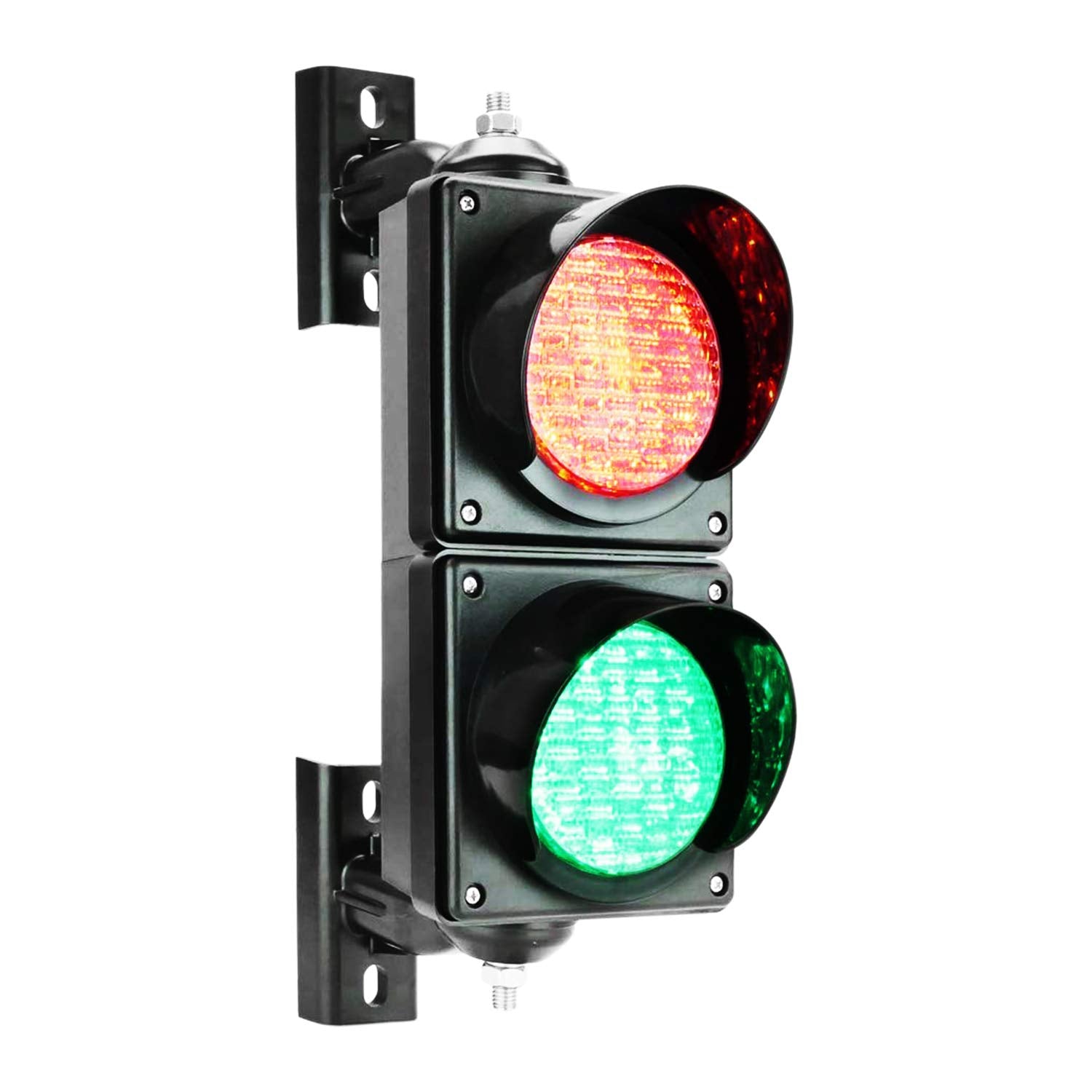 Bbmi 100Mm(4Inch) Traffic Light, Dc9-36V Red/Green Stop And Go Light, Traffic Signal Light, Pc Housing Waterproof Ip65 Industria