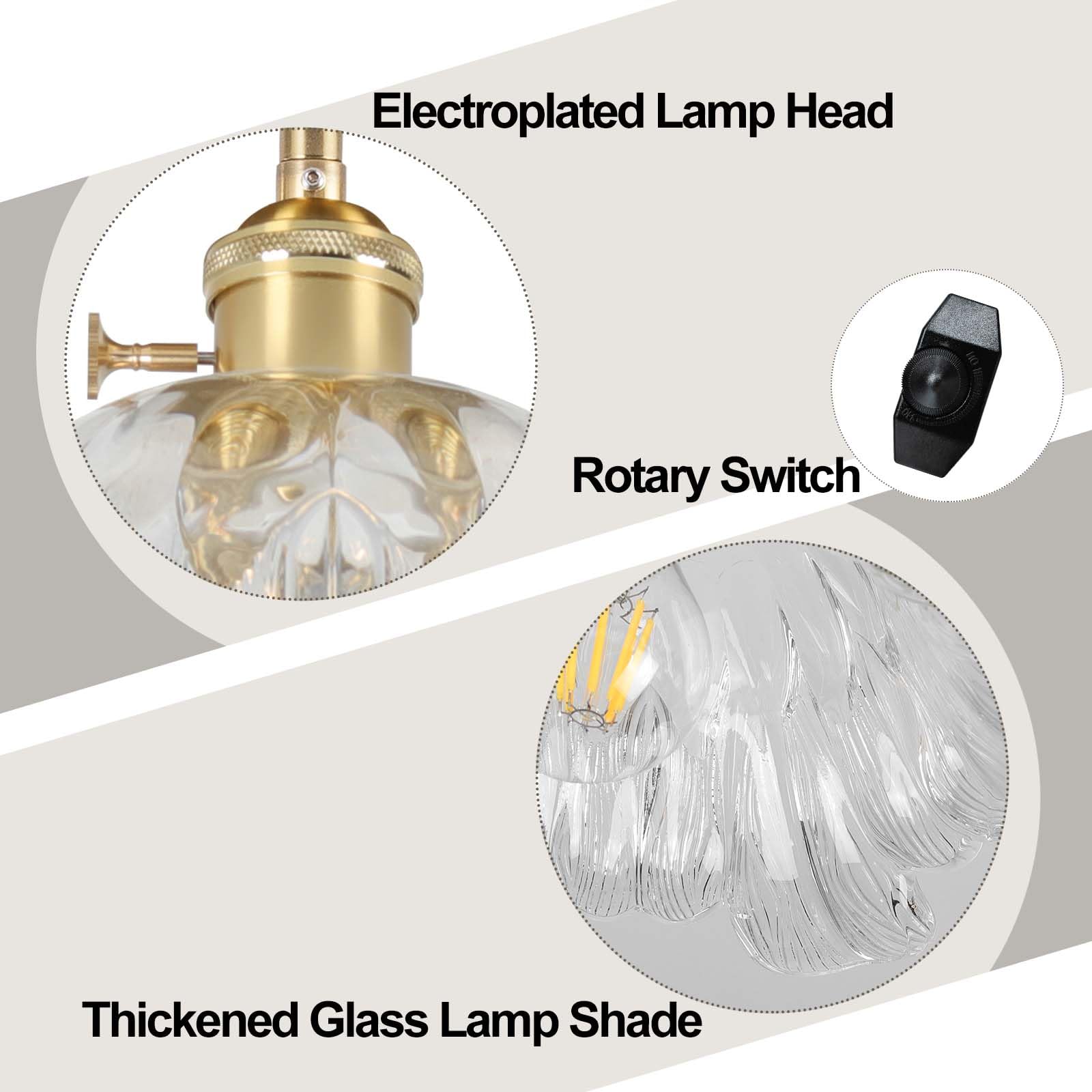 Loiogohot Plug In Pendant Light Fixtures Hanging Light Fixture Flower Transparent Glass Pendant Light 11 Inch E26 Pendant Lighting For Kitchen Island  Bedroom  Dining Room  Living Room