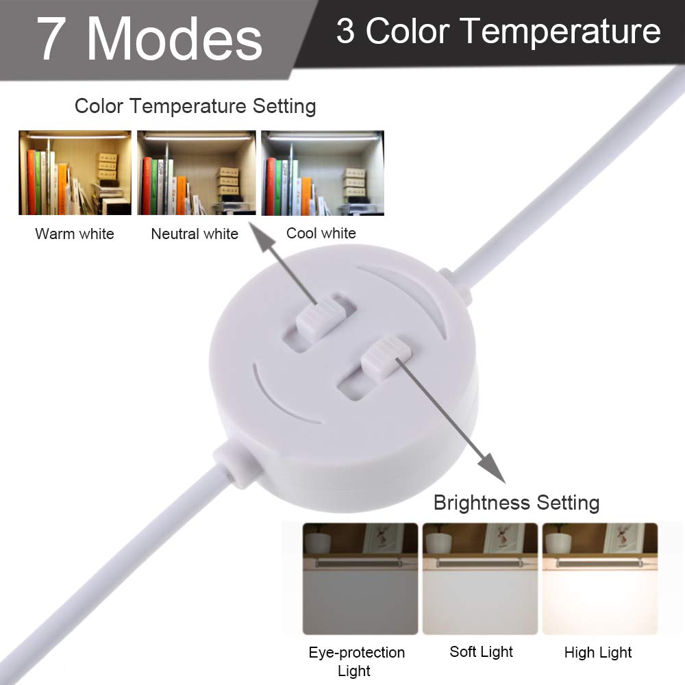 luluan Dimmable Under Cabinet Lighting, USB Reading Lamp, 35x1.6x0.6cm, Cool&Warm, Model L-01