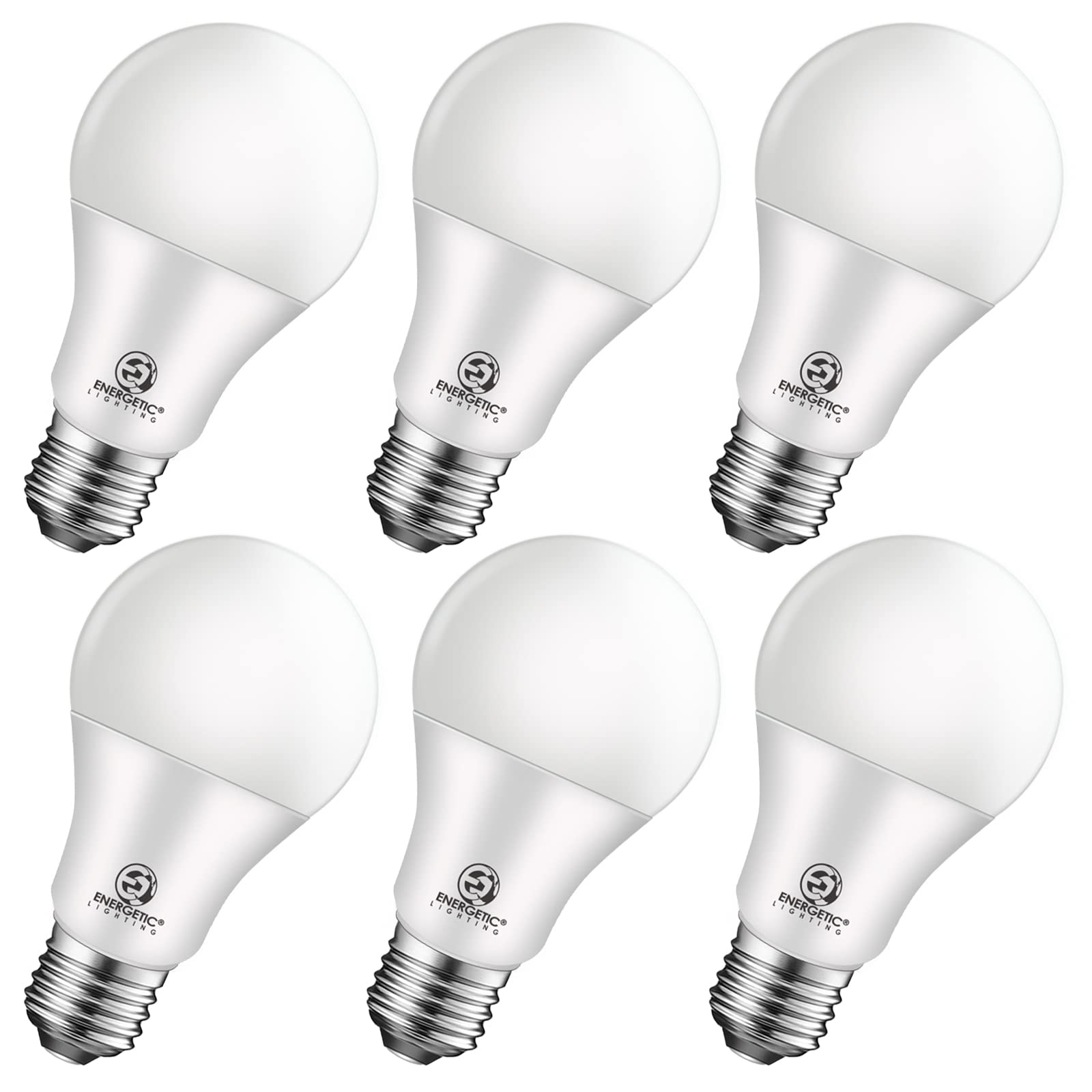 E ENERGETIC LIGHTING LED Bulb 100W Dimmable 1500 Lumens 5000K Daylight 6-Pack E26 Medium Base