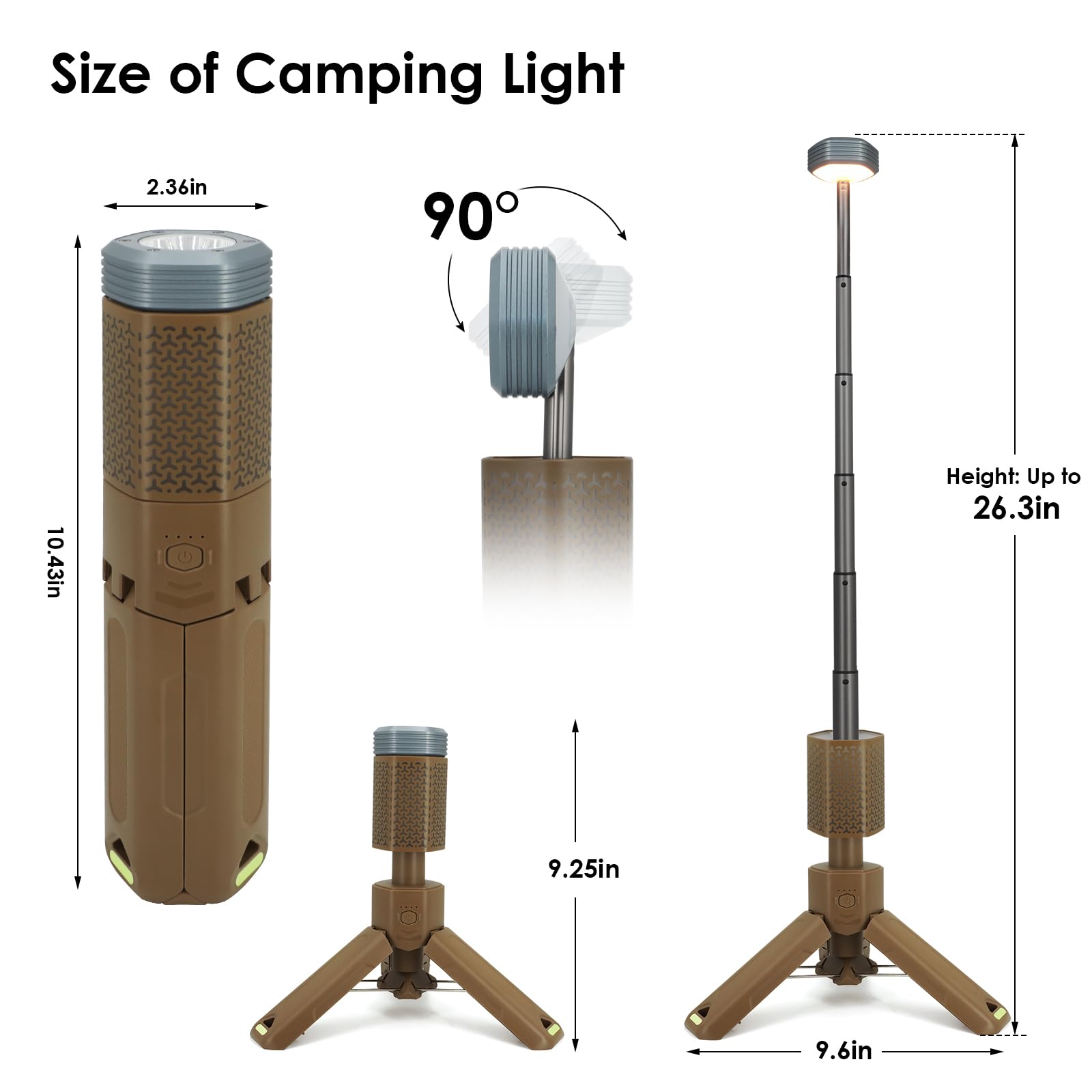 Telescopic Camping Lights,Portable Camping Lantern with Storage Bag,10500mAh Rechargeable Outdoor Adventure Emergency Light,Wate