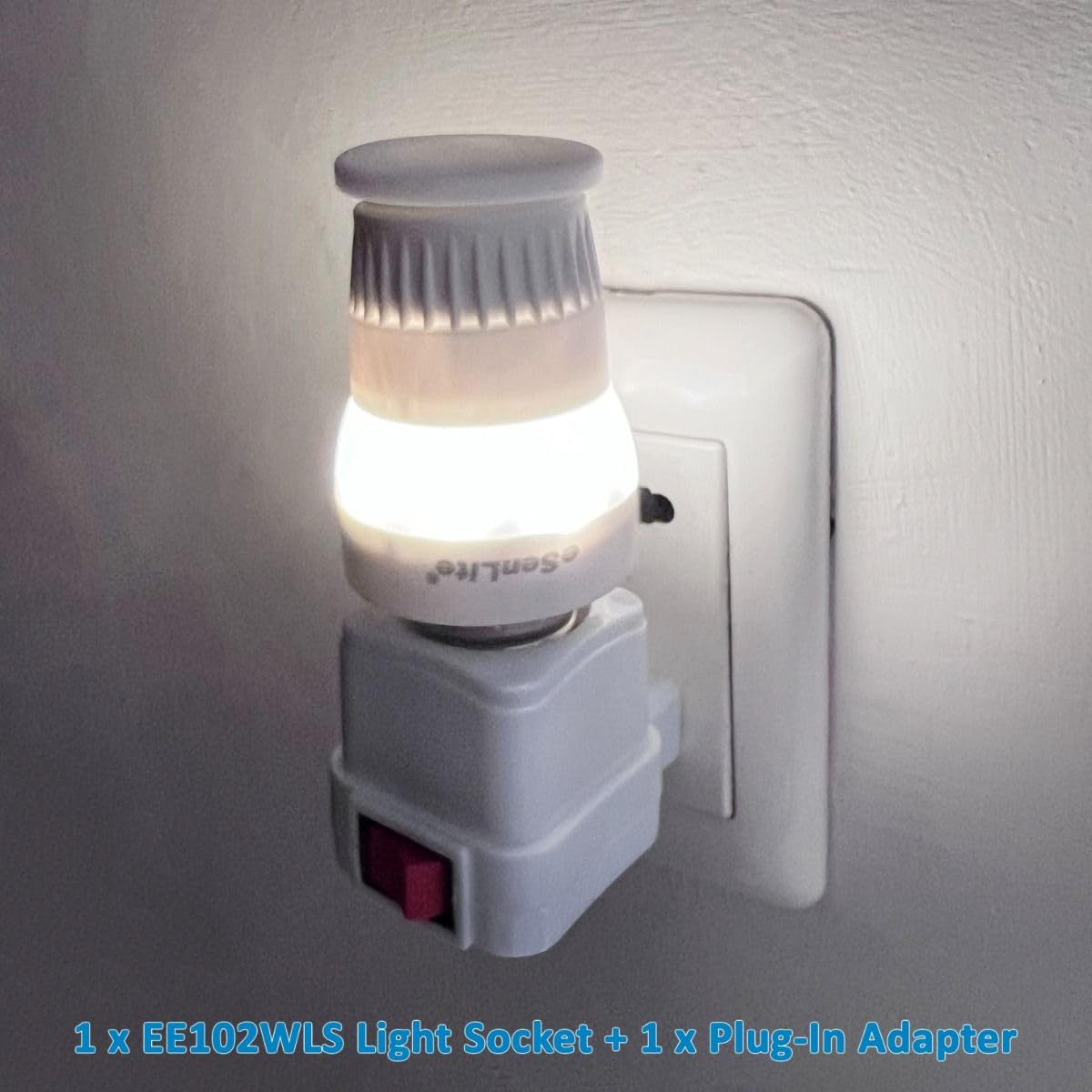 Esenlite Invisible Motion Retrofit Compact Led Light Fixture With Smart Sockets, Plug-In Adaptor(Bulb Not Included)