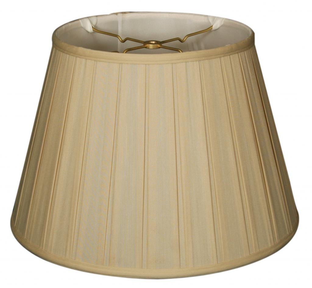 Royal Designs Empire English Pleat Basic Lamp Shade, Beige, 6-way 13 x 19 x 11.25