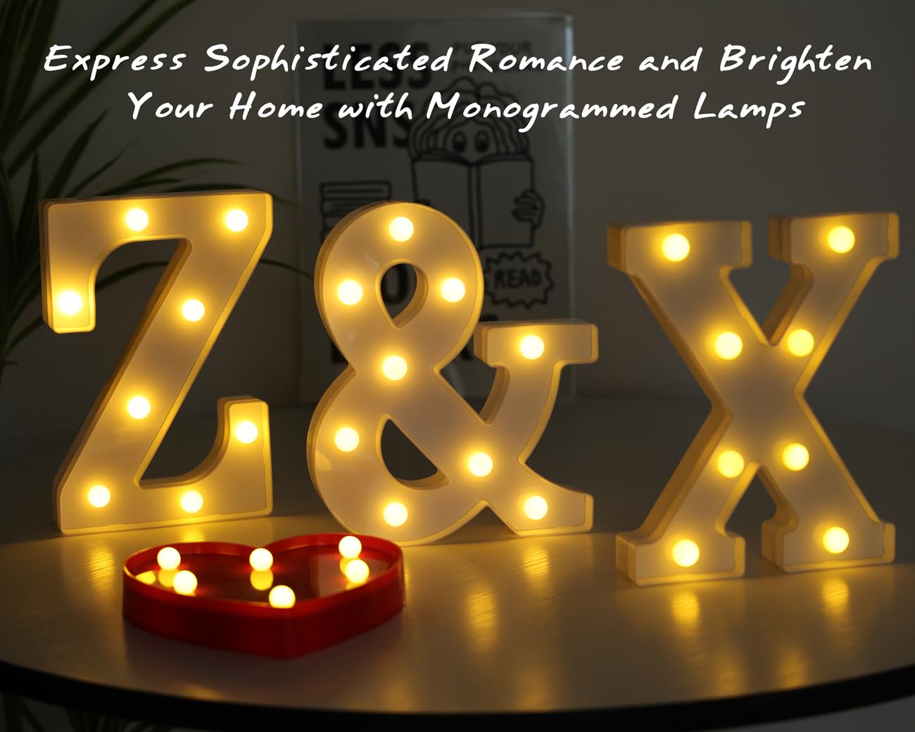 IFDGCTK LED Light Up Letters, Decorative Alphabet Marquee, Warm Light, Battery Powered, Home Decor & Party Accent