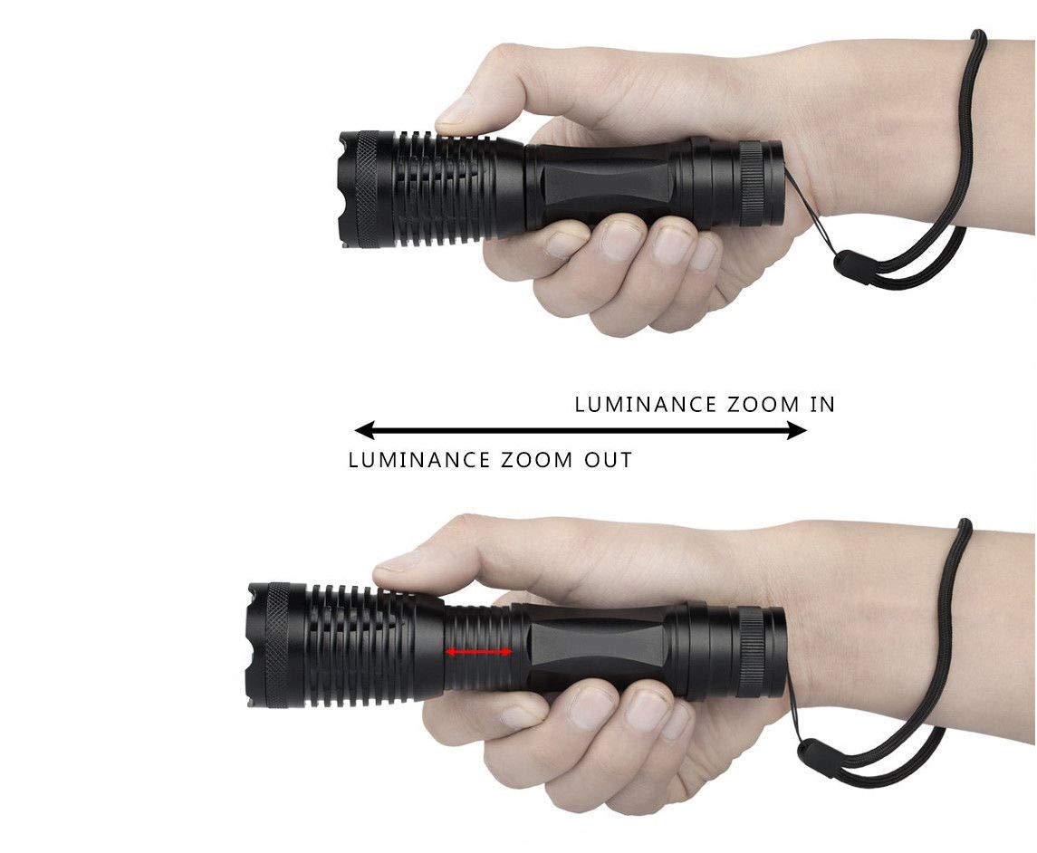 NAVIGATOR 1174 Portable LED Flashlight, Ultra Bright, Adjustable Focus, 5 Light Modes, Water Resistant, Aluminum, White
