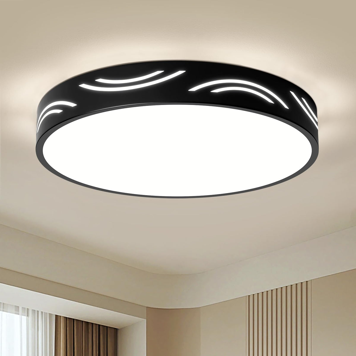 Modern Dimmable Ceiling Light Fixture,5Cct In One Led Flush Mount Kitchen Lights,Round Close To Ceiling Lamp For Bedroom Living