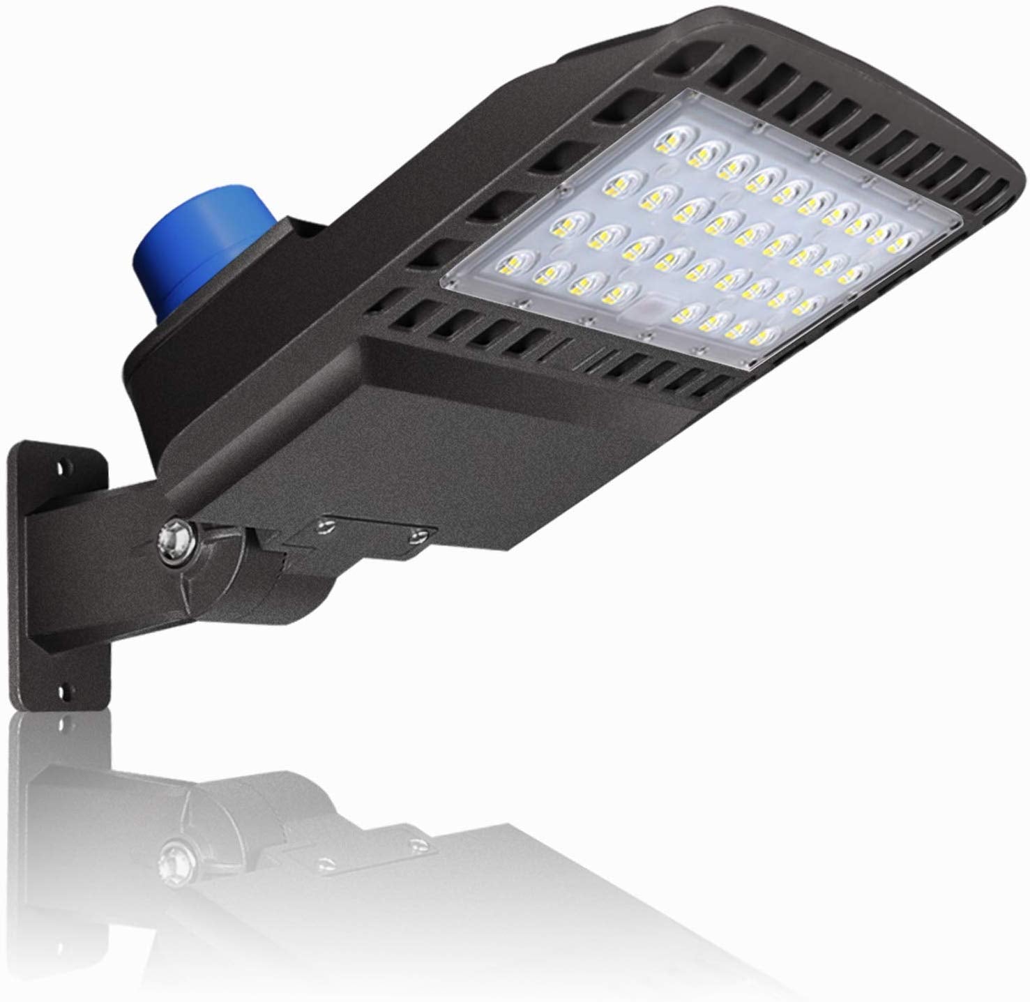 LEDMO LED Parking Lot Lighting 500W HID HPS Replacement Adjustable with Dusk to Dawn Photocell Arm Mount Area Yard Street Lights