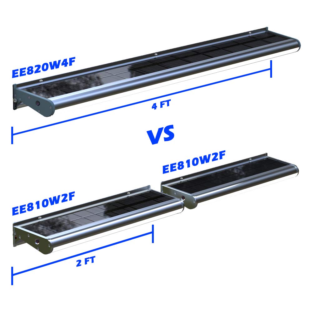 Eleding Solar Powered 4Ft Led Wall Light - Weatherproof Wireless Security Light For Outdoor Use