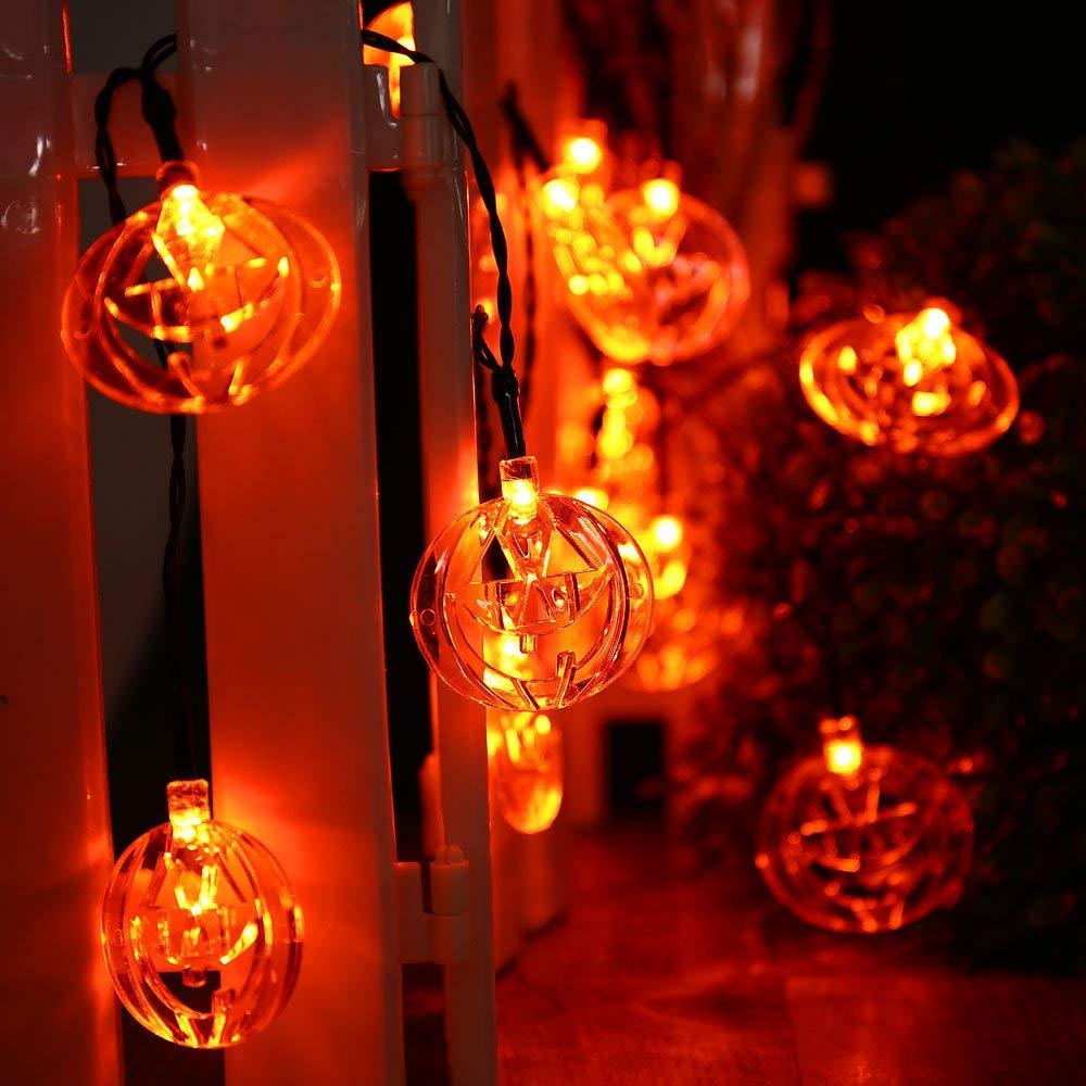 Toodour Halloween String Lights - Set of 3, Each 10.33ft 20 LED Battery Powered Decorative Lights for Indoor/Outdoor - White Gho