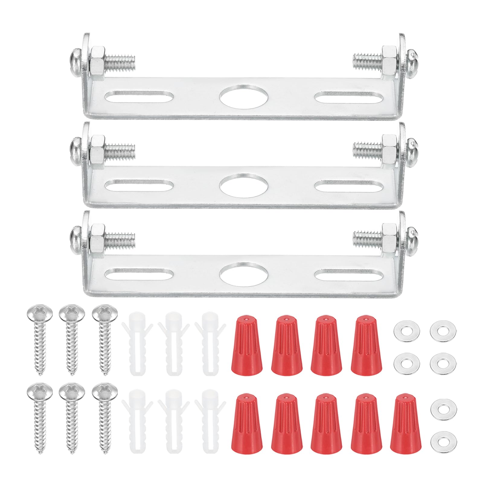 Patikil 70Mm (2.8'') Universal Light Fixture Mounting Bracket Kit, 2 Set Light Crossbar Ceiling Light Plate With Screw For Wall 