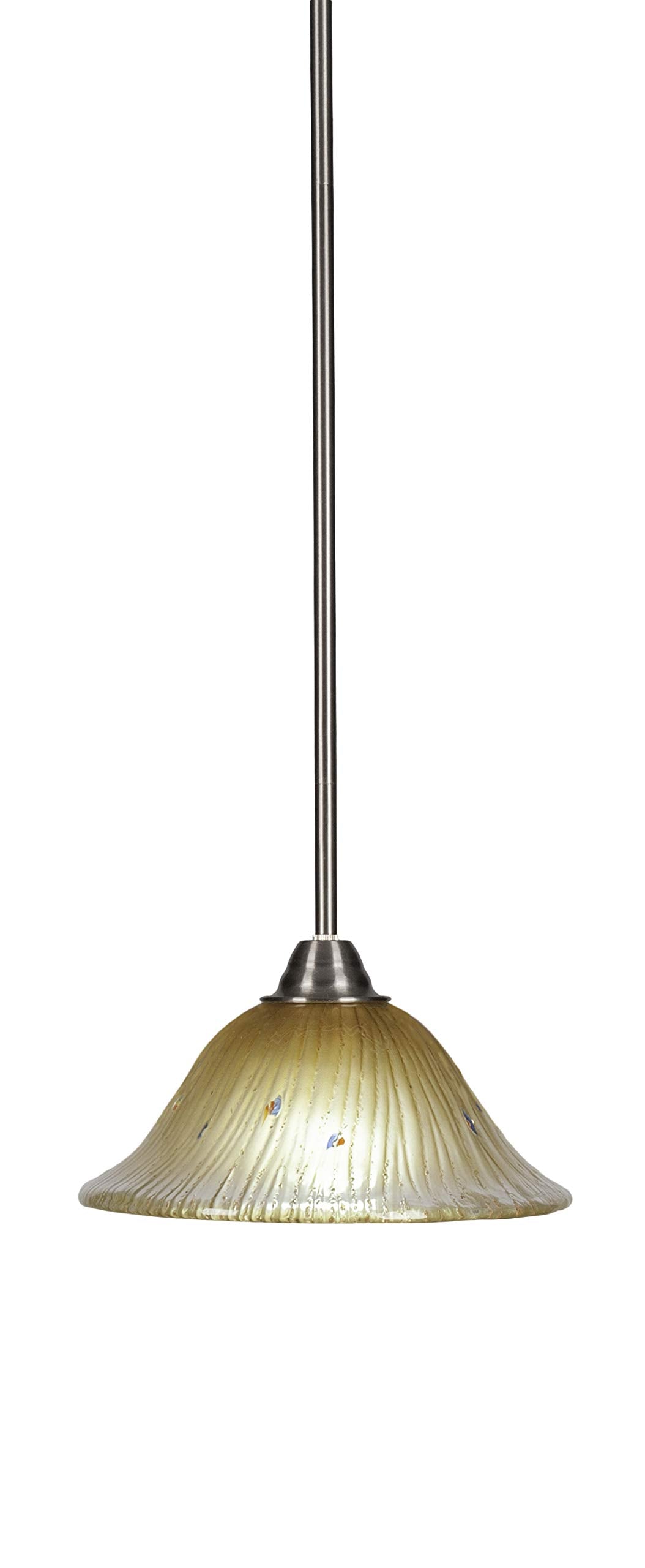 Toltec Lighting Paramount 1 Light Mini Pendant in Brushed Nickel (3401-BN-730)