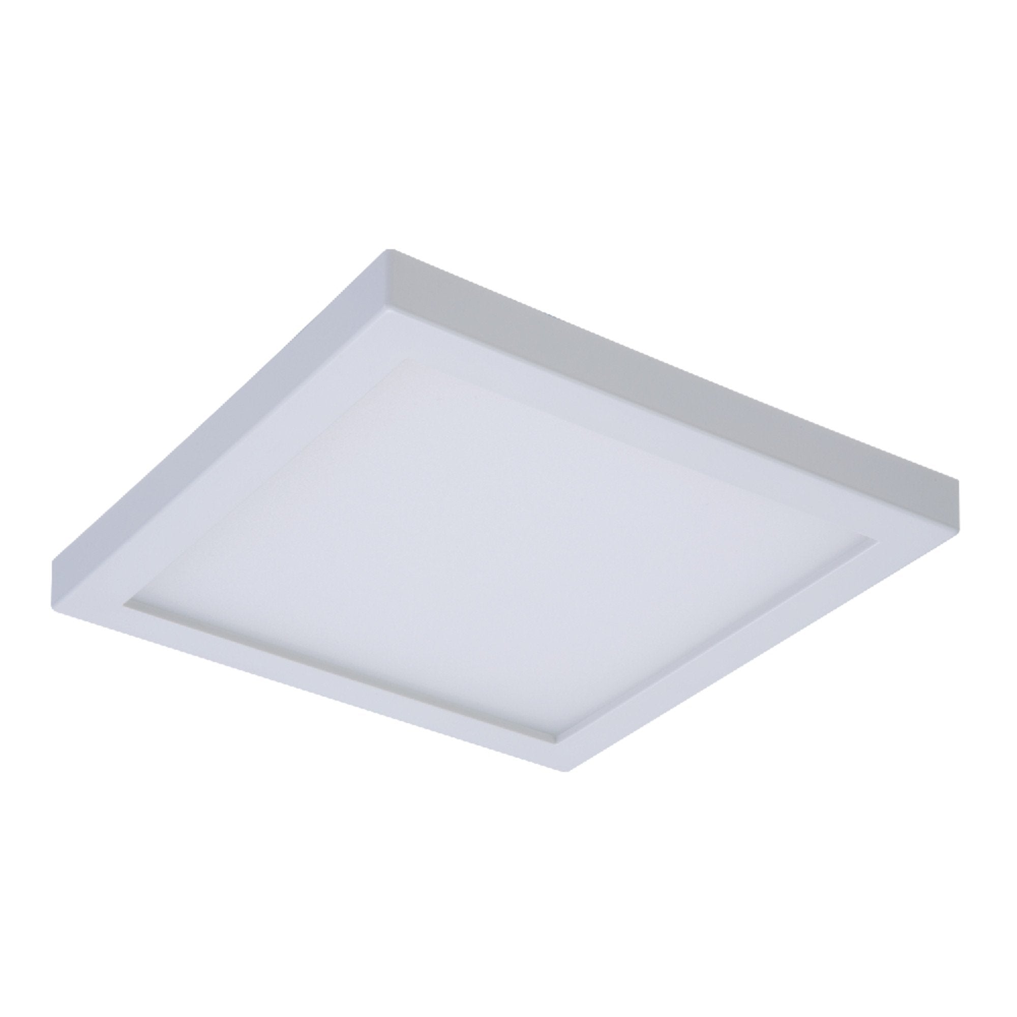 HALO 4 in Square Integrated LED Surface Mount Recessed Downlight Trim, 3000K, 600 Lumens, Wet Rated for Shower and Outdoor Light
