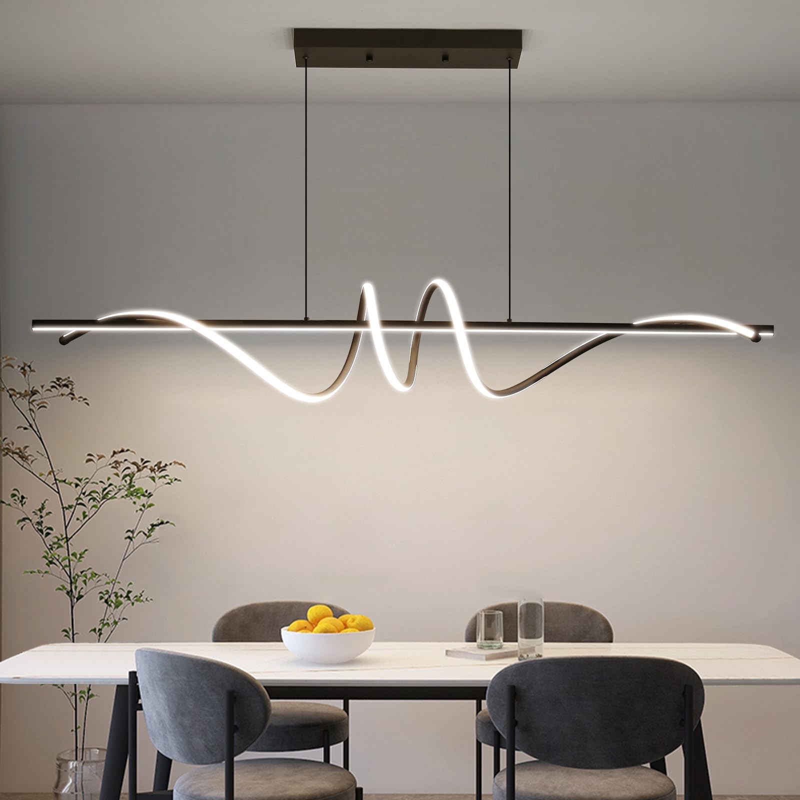 Modern Chandelier, Dimmable Led Pendant Light, Ring Chandelier For Living Room, Dining Room, Kitchen, Bedroom