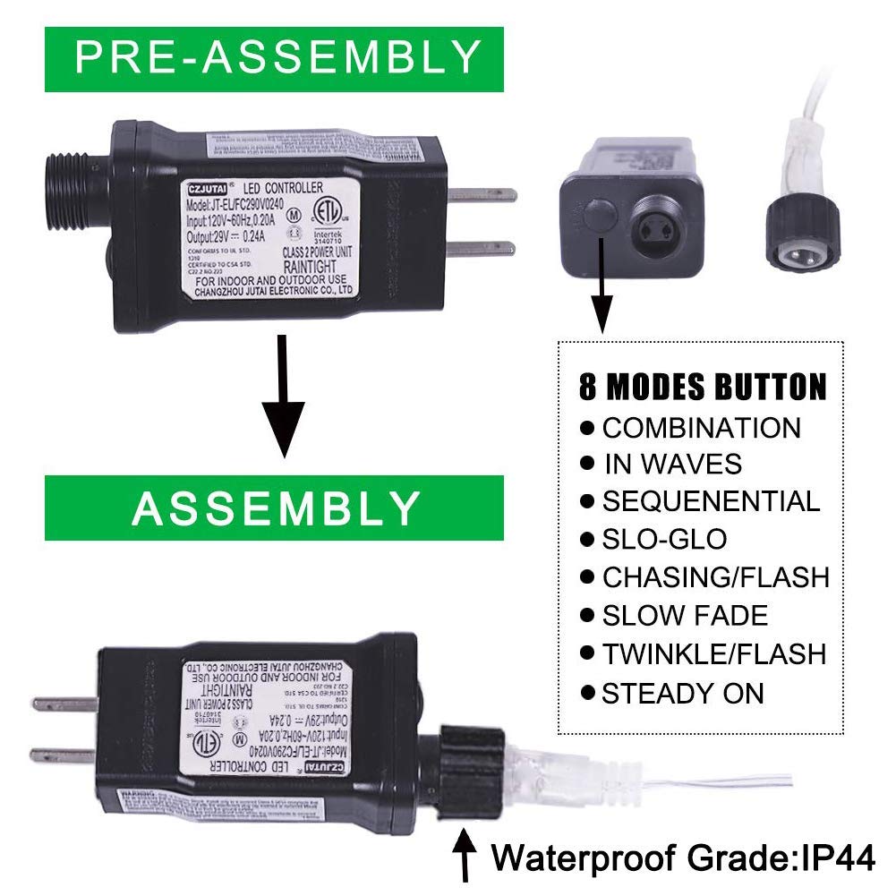 Heyfuni Fiee Curtain Lights,13Ftx6.5Ft Safety Window Curtain Icicle String Lights 30V 8 Modes For Christmas Wedding Party Family Patio Lawn Decoration(Warm White)