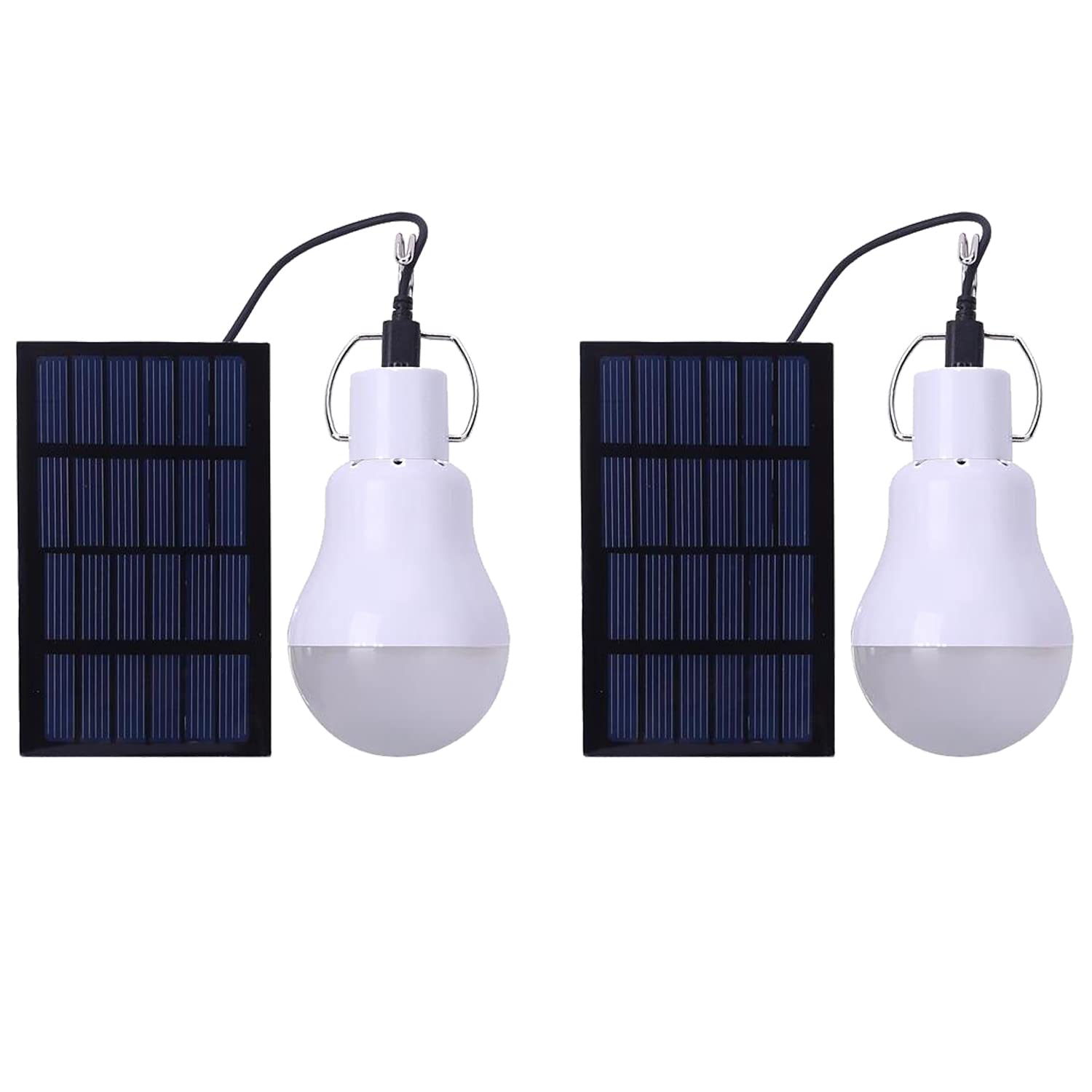 Aiyego Solar Light Bulbs, 130Lm Portable Outdoor Tent Light With Rechargeable Battery (2Pack)