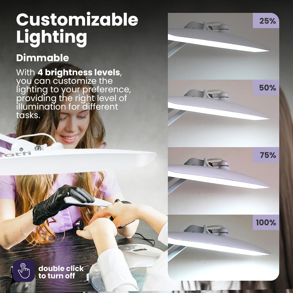 Neatfi Xl 2,200 Lumens Led Desk Lamp With Clamp, 24W Bright Architect Task Lamp, 20 Inches Dimmable Computer Light, Adjustable D