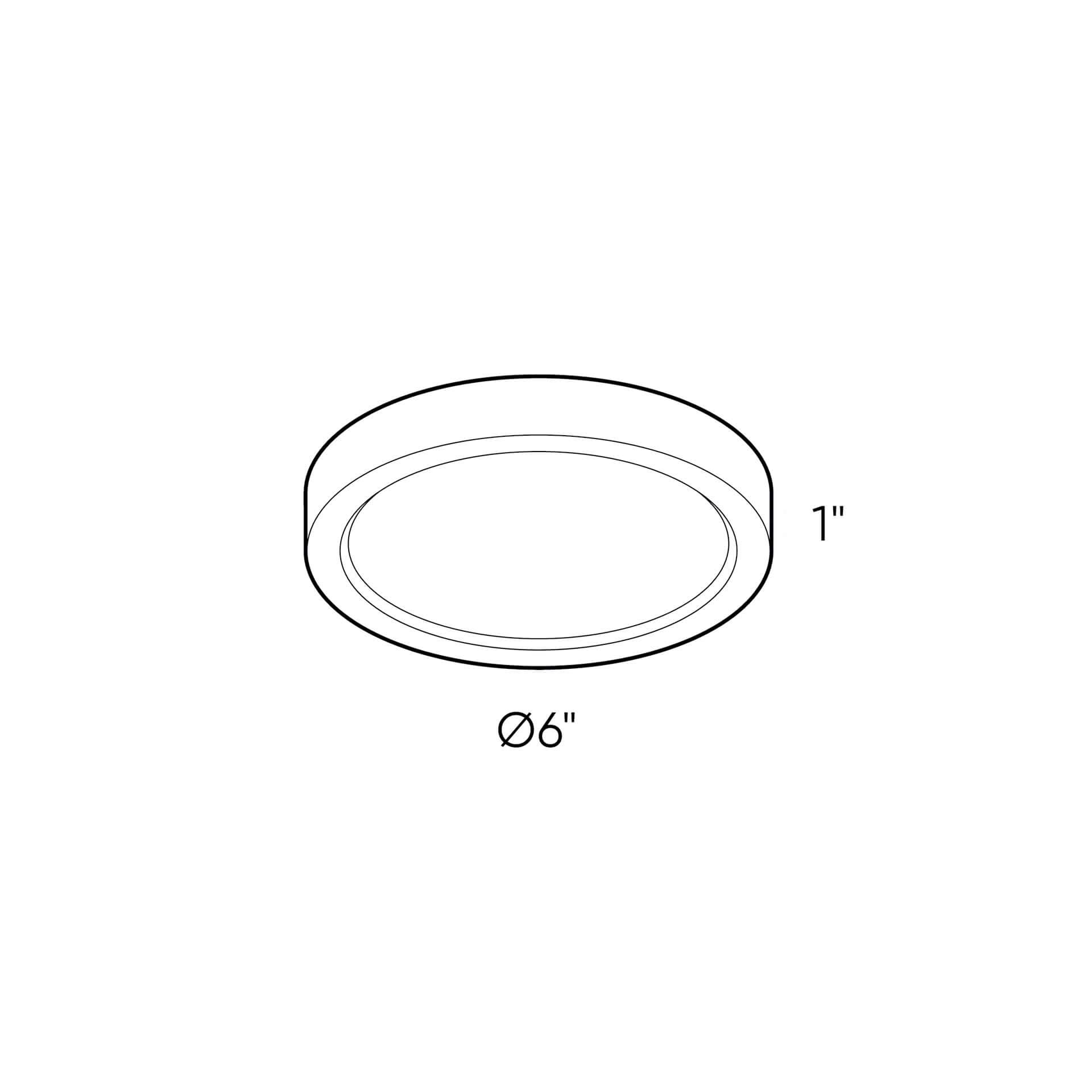 Dals Lighting 6 Inch Round Indoor/Outdoor Led Ceiling Flush Mount (Satin Nickel)