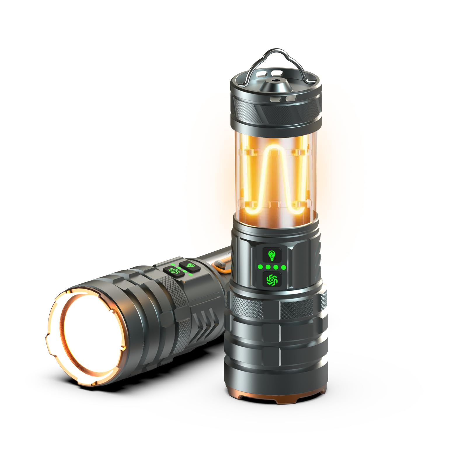 iodoo 2 in 1 Rechargeable Flashlight 5000 Lumens LED Lantern Model iodoo-cob-fl-uv Outdoor Camping Light
