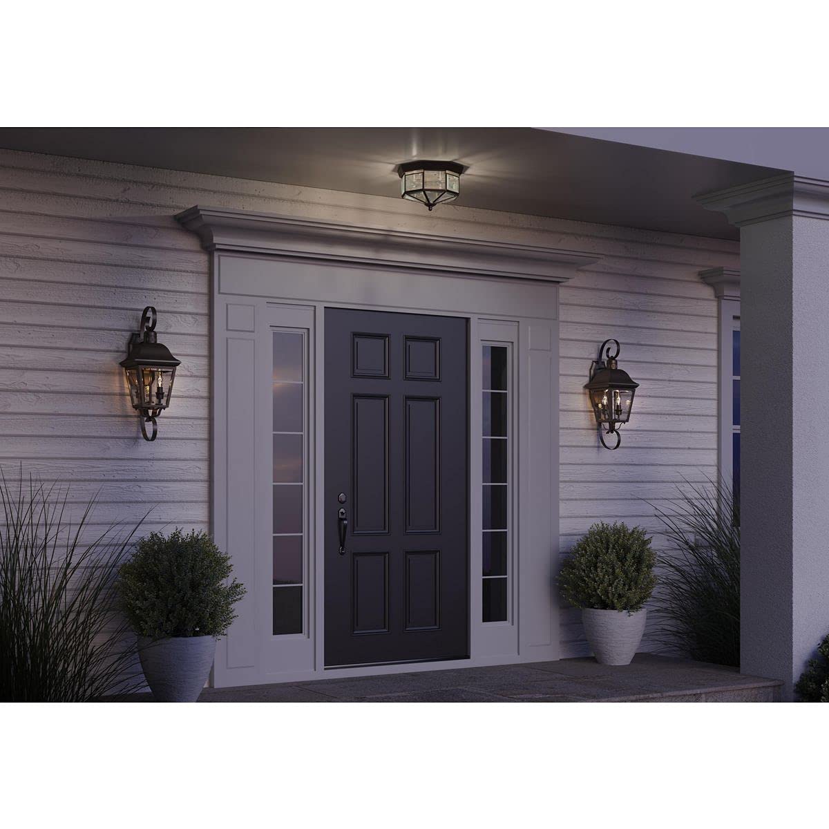 Progress Lighting 4-Light Close-to-Ceiling Fixture, 12" Diameter, Antique Bronze, Alloy Steel, Model P5789-20