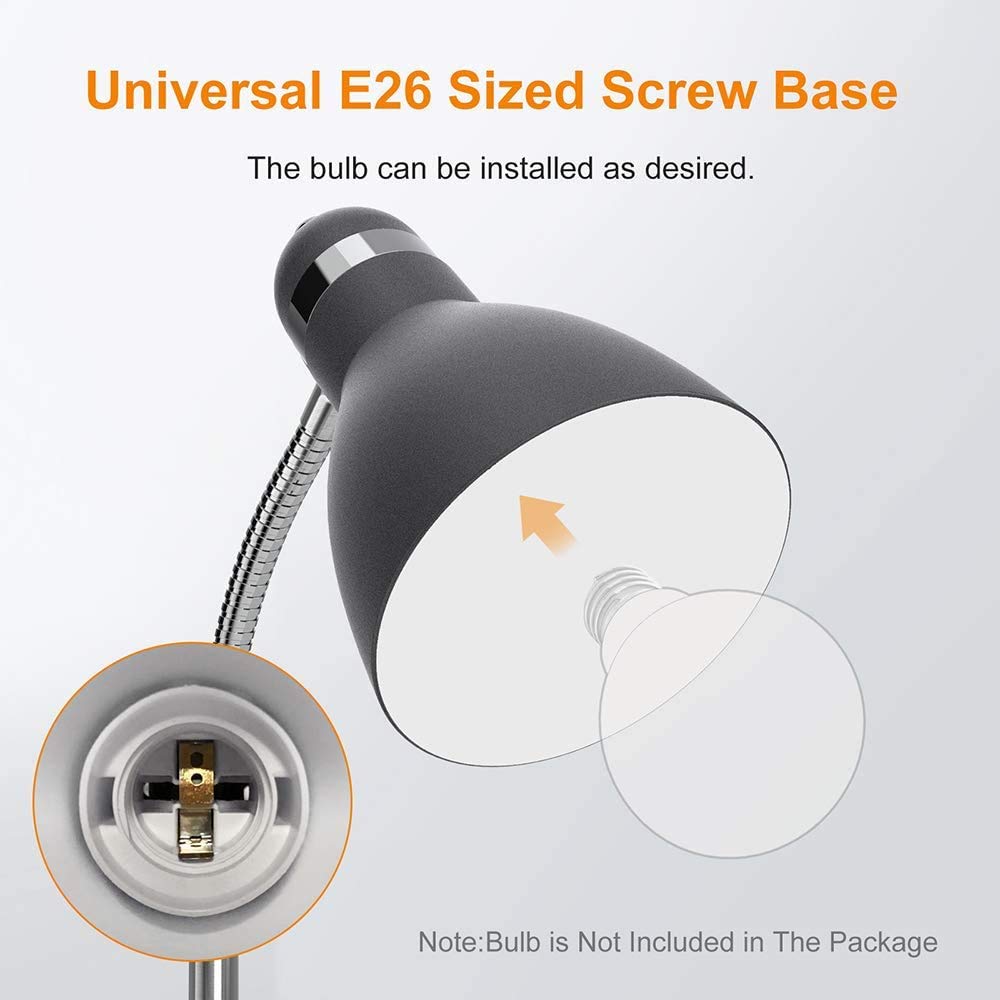 LEPOWER Floor Lamp, Metal Standing Lamp, Adjustable Gooseneck, Heavy Base, Black, Model UF2012