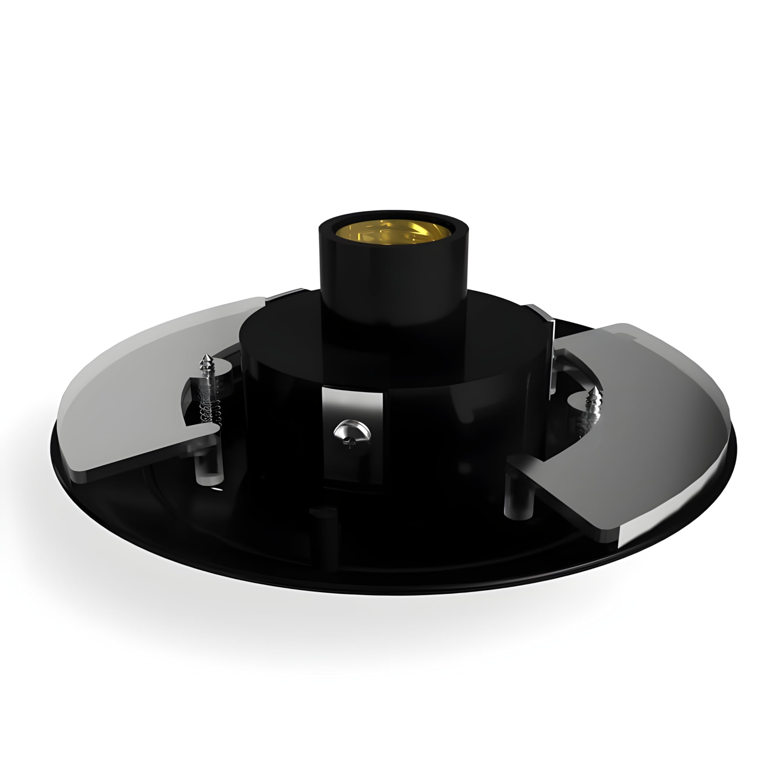KastLite Black Post Top Wing Clip Fitter - 3in Pole Mount - Polycarbonate - Model KL0032 - 5.25in Acorn/Globe Opening - 5-Pack