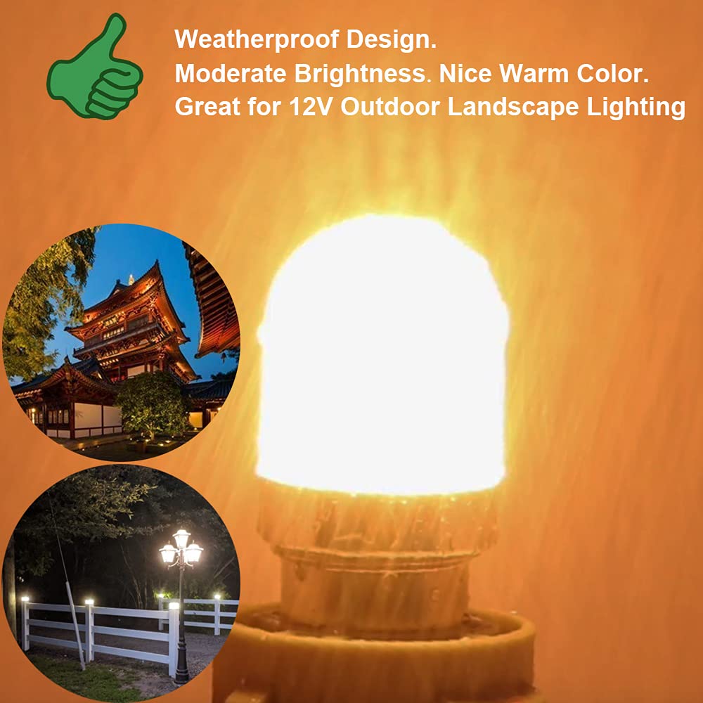 Makergroup 1141 Ba15S Bayonet Led Bulbs 12V  Weatherproof 1156 S8 Landscape Light Bulb  1W Warm White Color 2700K For Rv And Outdoor Lighting Path Deck Lights Pack Of 6