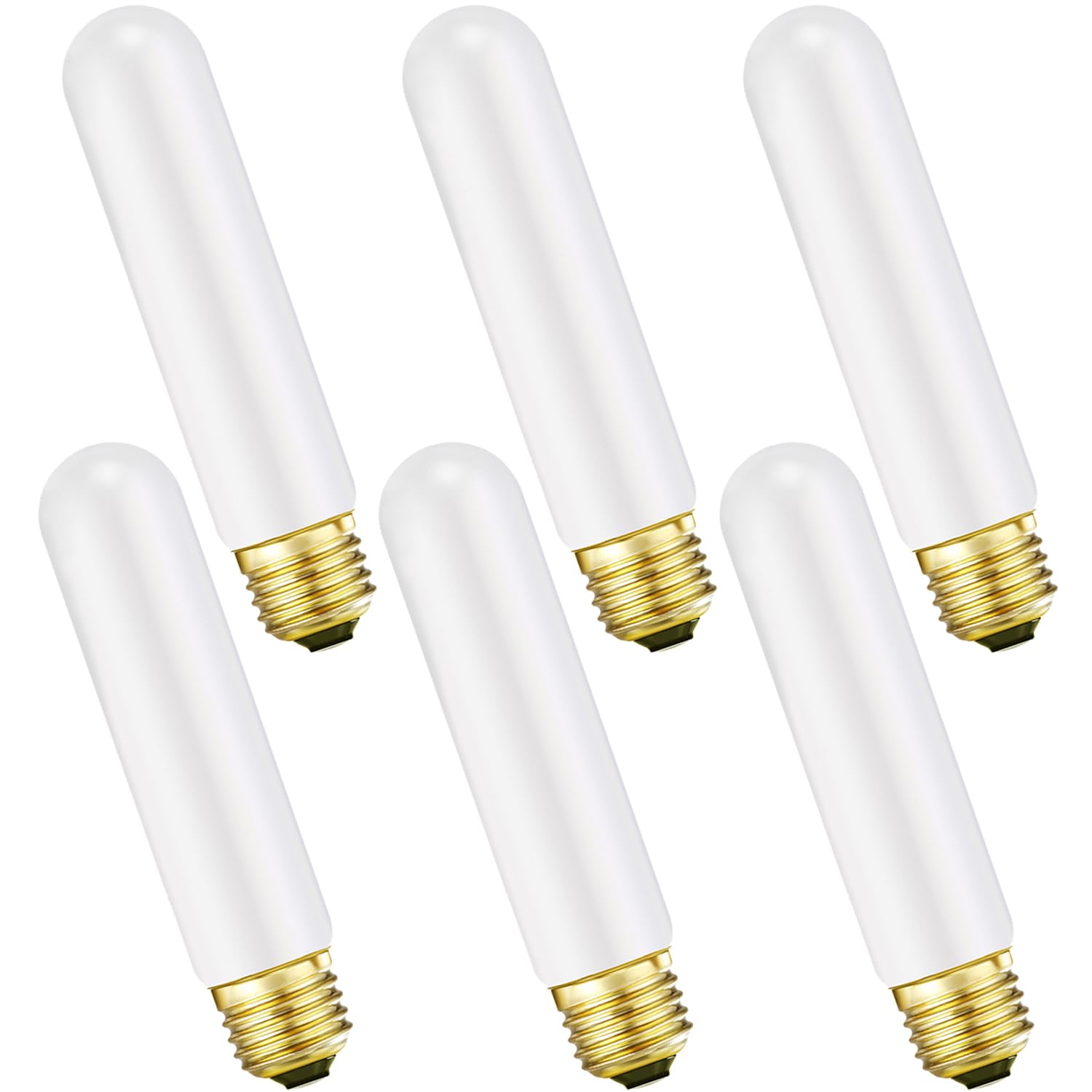 Leools T10 Led Frosted Bulb,E26 Dimmable Tubular Led Light Bulb, 8W Equal 60 Watt Light Bulb 3000K Soft White,Cri90+,600Lm,E26 B