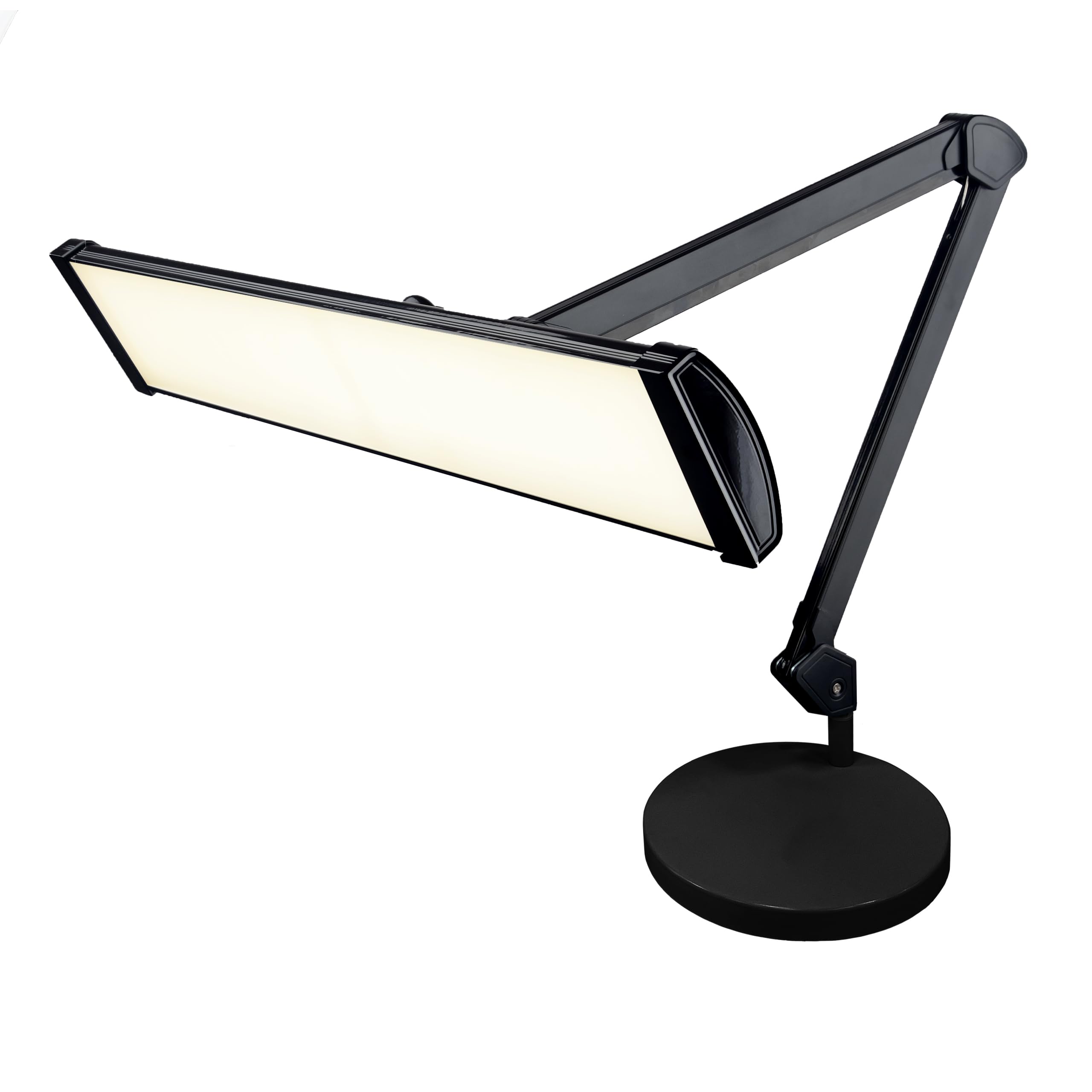 Neatfi LED Desk Lamp, 3,500 Lumen, Dimmable, 45W, 26 Inch Wide Metal Shade, Black