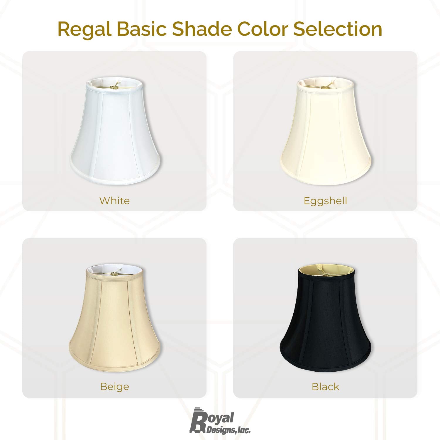 Royal Designs True Bell Lamp Shade, Fabric, 6.5x12x10.5 inch, Black, Model BSO-704-12BLK