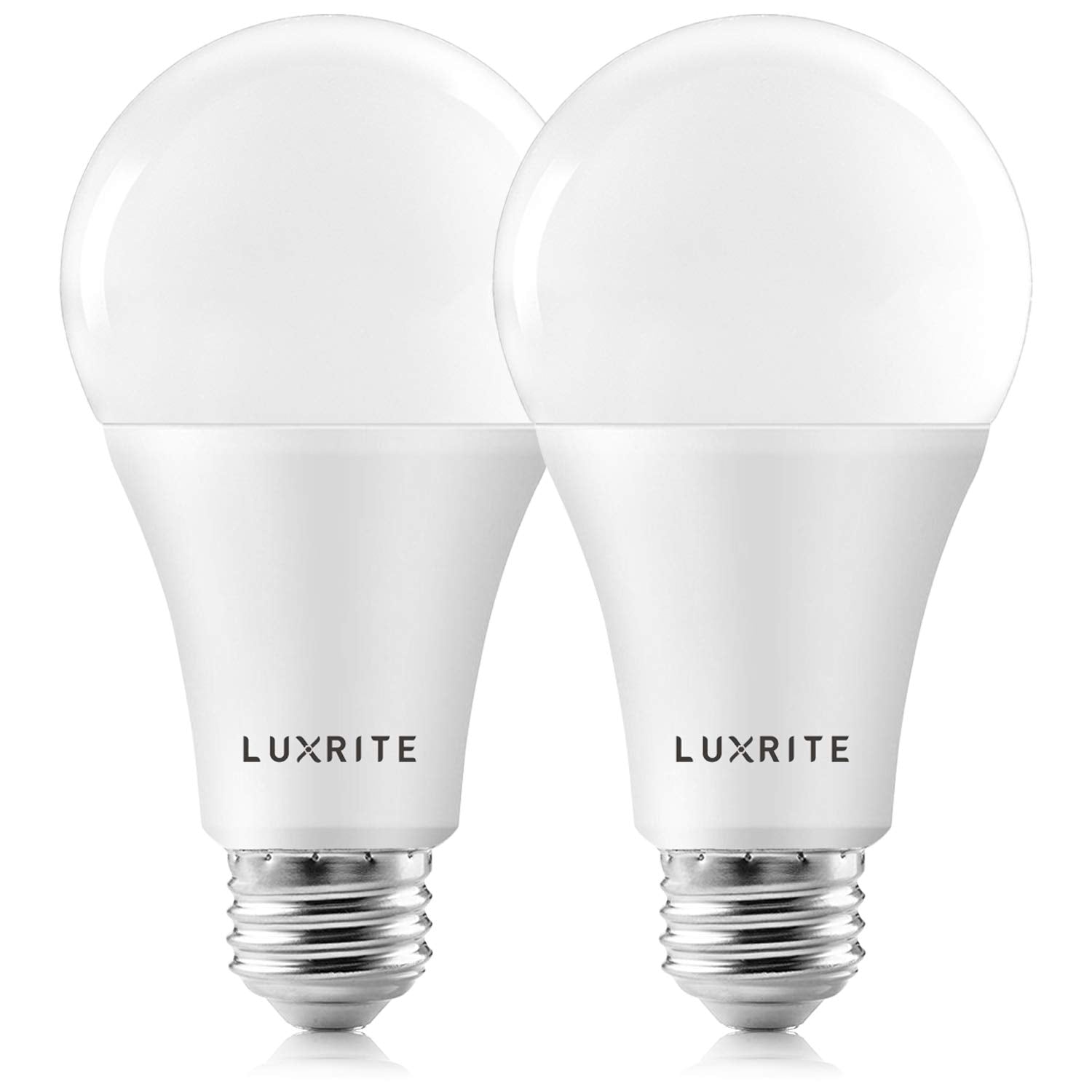 LUXRITE A21 LED Bulbs 150W Equivalent 2550 Lumens Dimmable 3000K Soft White 2 Pack E26 Medium Base
