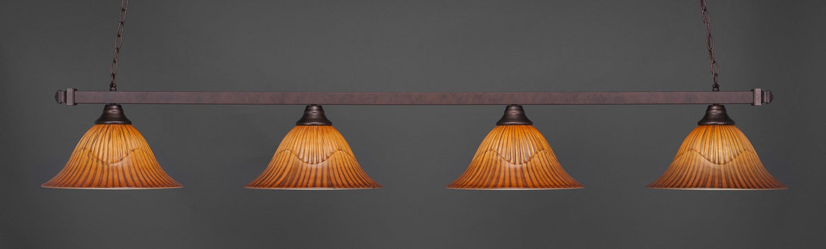 Square 4 Light Island in Bronze (804-BRZ-58319)
