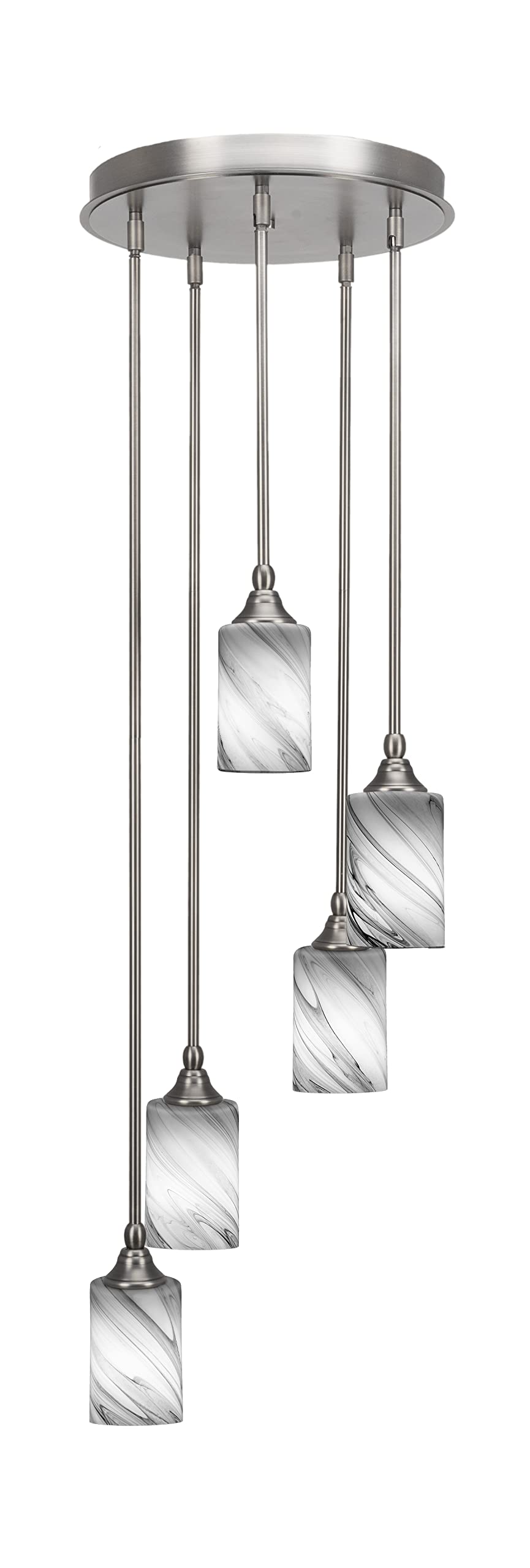 Empire 5 Light Cluster Pendalier in Brushed Nickel Finish (2145-BN-3009)