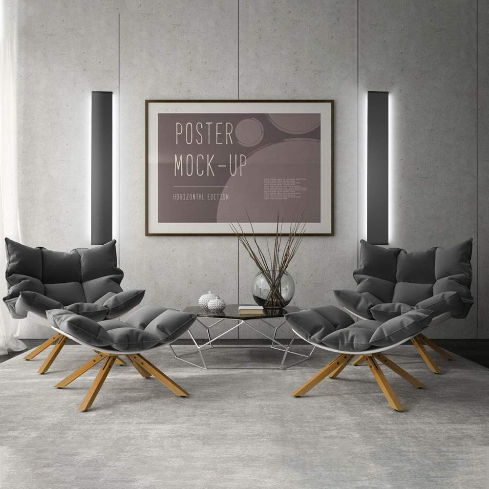 Aipsun Modern Black Vanity Light Fixture LED 43.3in Aluminum White Light 5000K