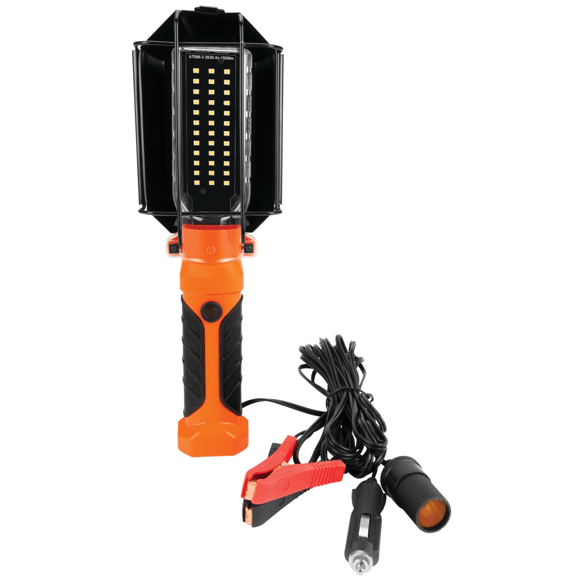 Performance Tool W2238 Led Drop Light With Magnetic Bracket And Usb Port, 1600 Lumens, 20Ft Cord, Battery Clamp Adapter, Impact Resistant Handle