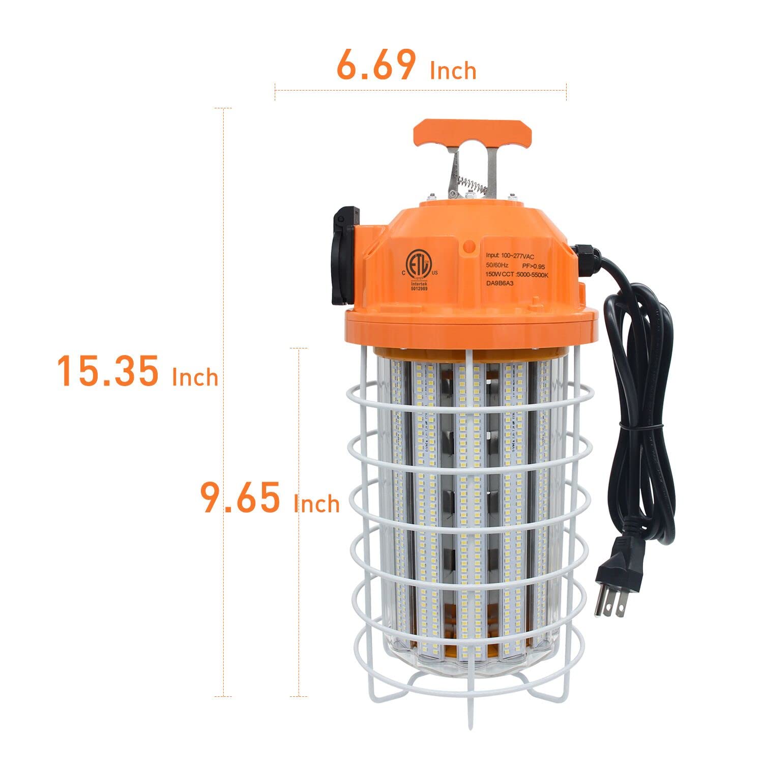 Ns 150W High Bay Temporary Led Work Light 23550Lm 5000K Daylight White With Indoor And Outdoor Hook Portable Hanging Lighting Fo